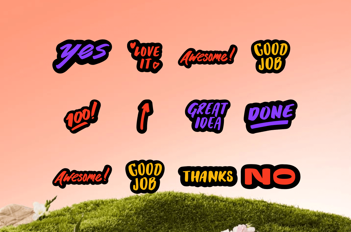Hand-Letter Sticker