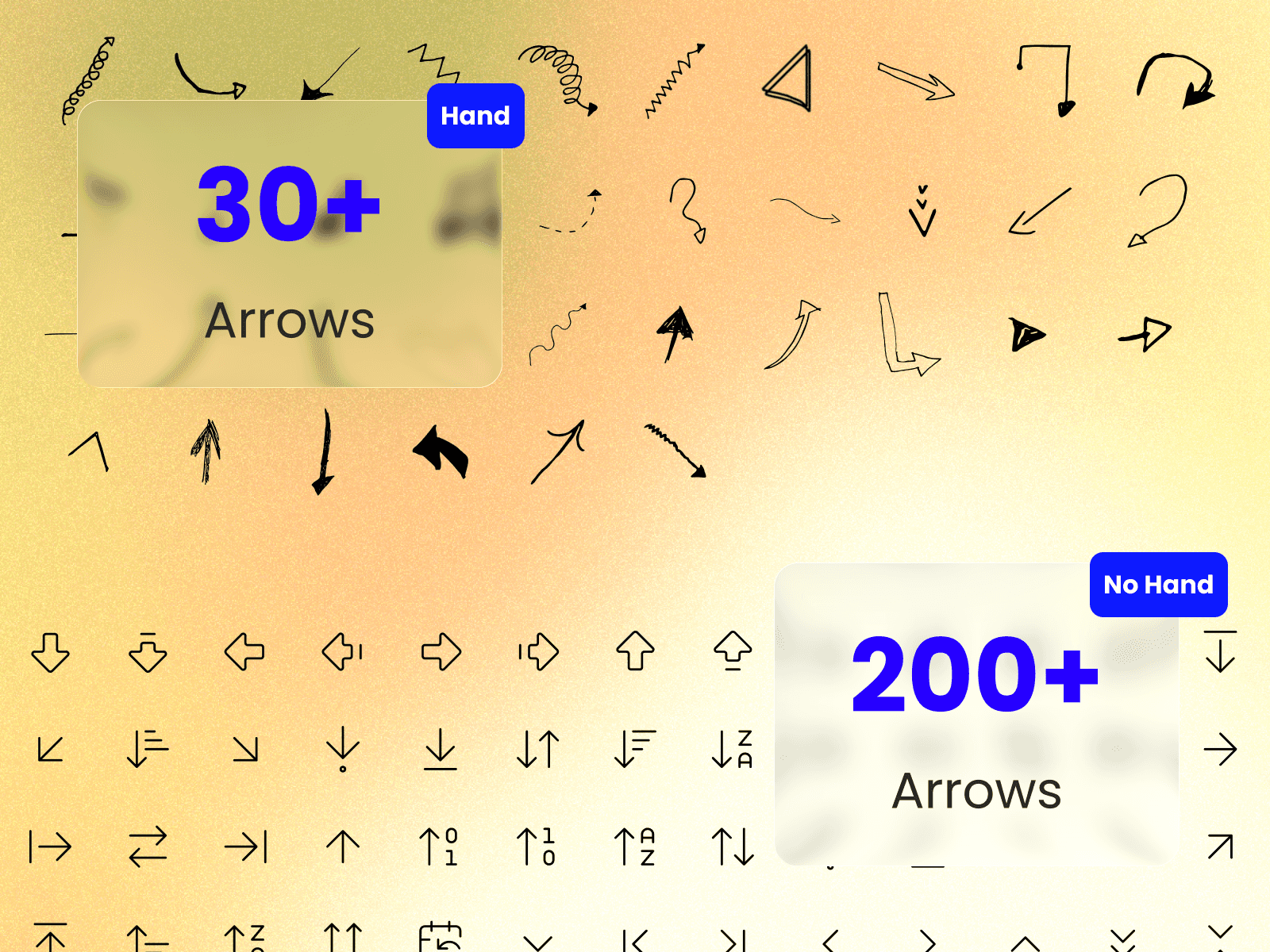 Arrows Hand And Icon
