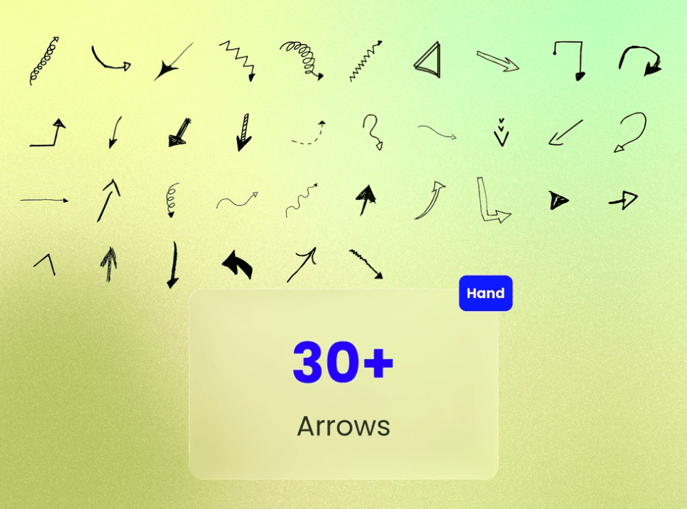 Arrows Hand And Icon