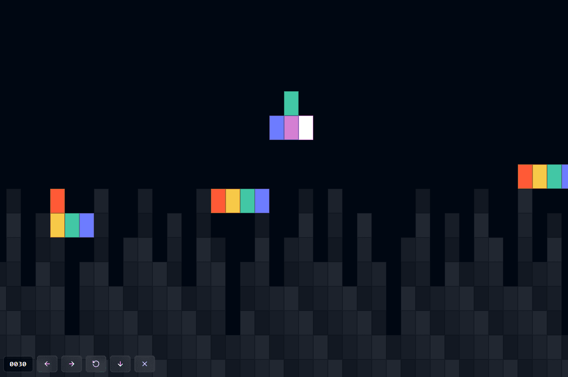 Pixel Skyline Footer