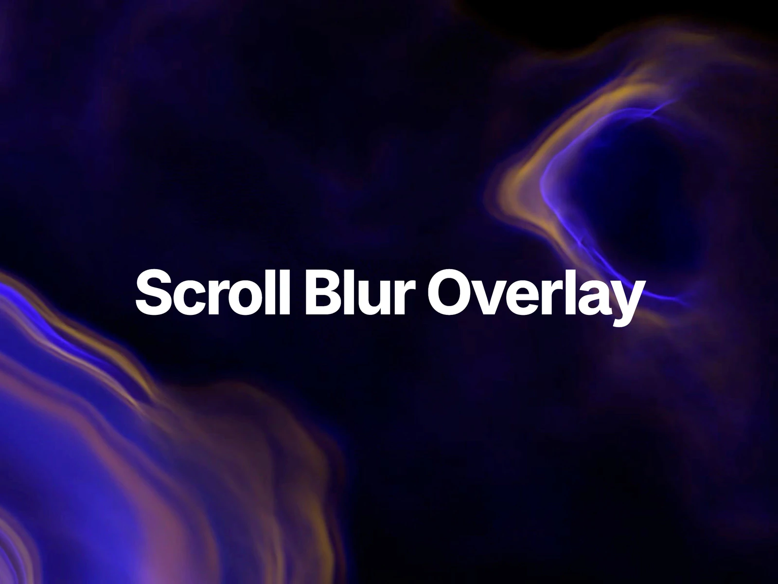 Scroll Blur Overlay