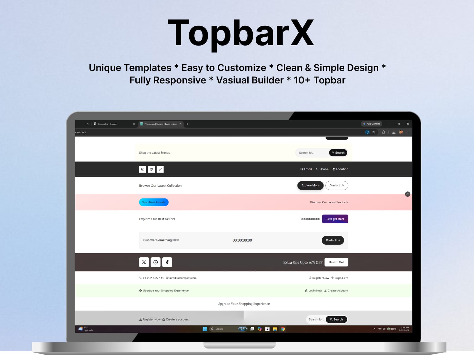 TopbarX Topbar