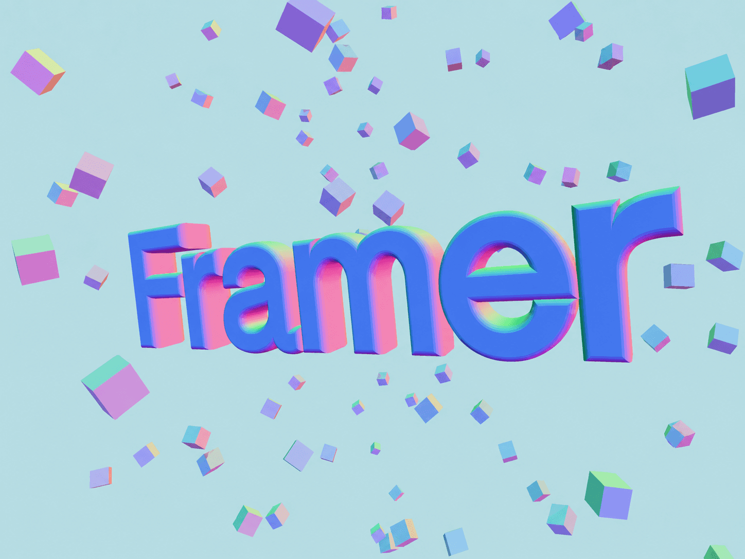 Floating 3D Typo