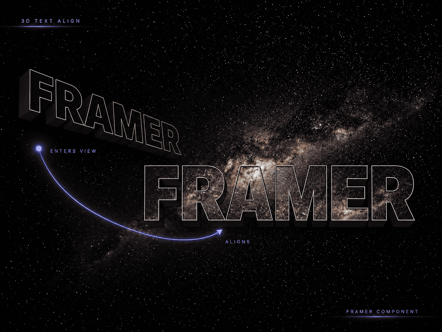 Nebula 3D Text Align