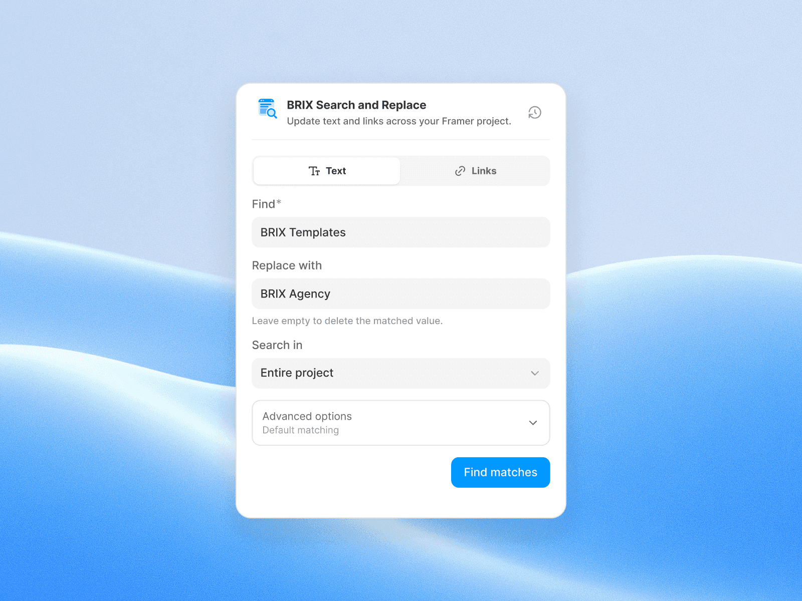 BRIX Search and Replace