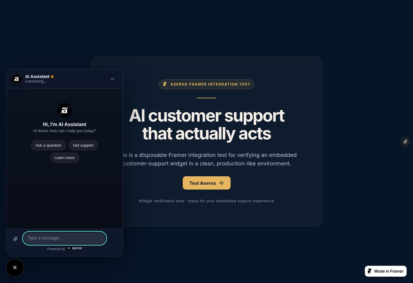 Aserva AI Support