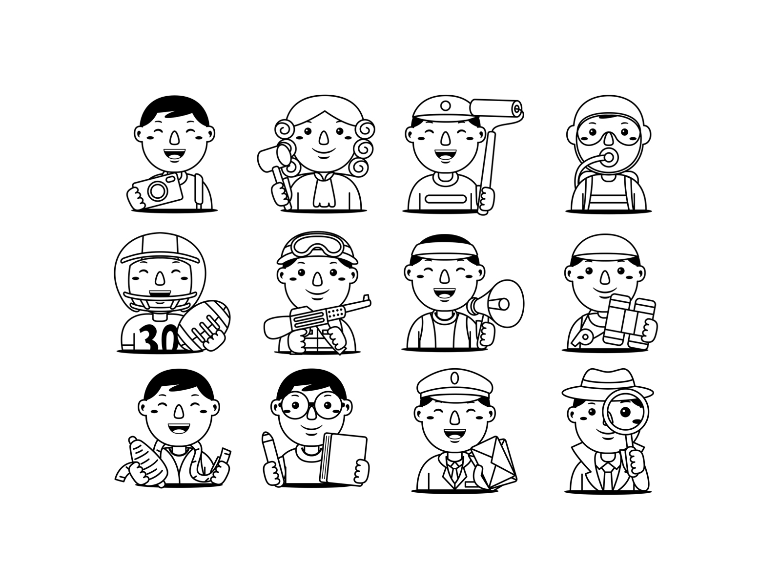 Man Worker Outline