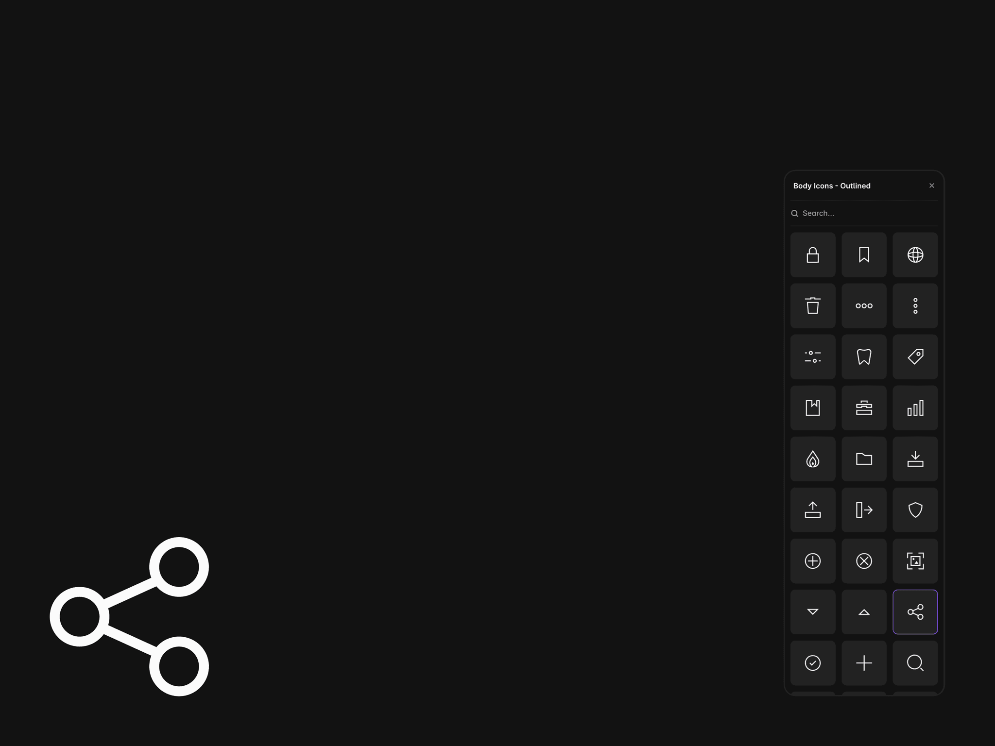 Body Outlined Icons