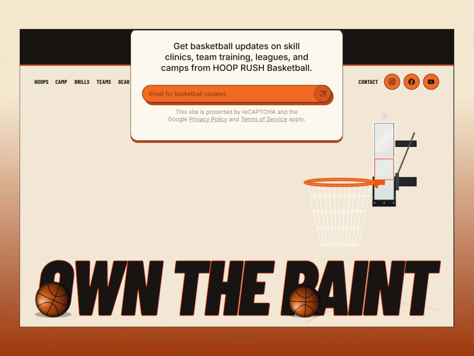 Basketball Footer