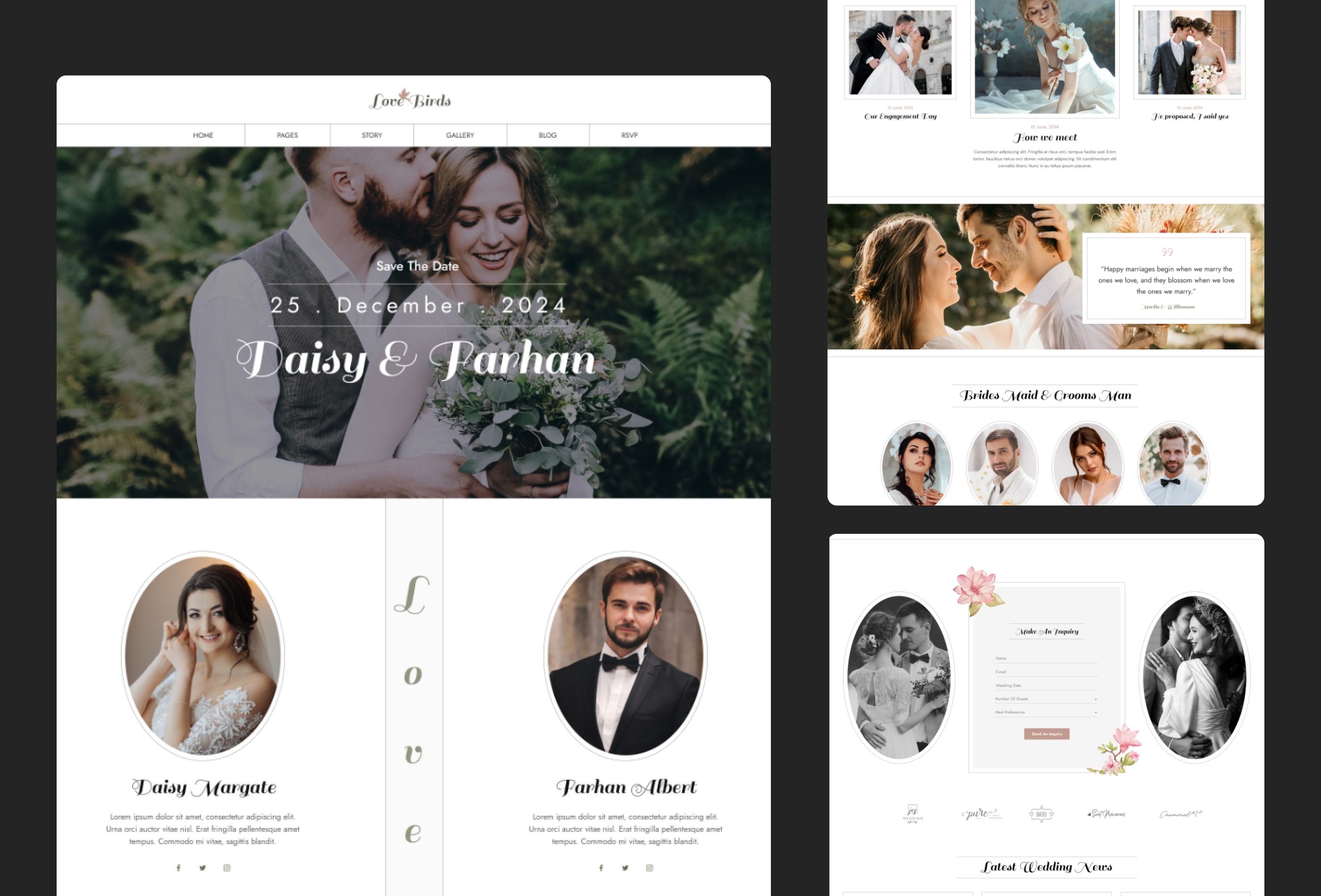 Screenshot 1 for Lovebirds, a Framer Marketplace template by Geniusflow.