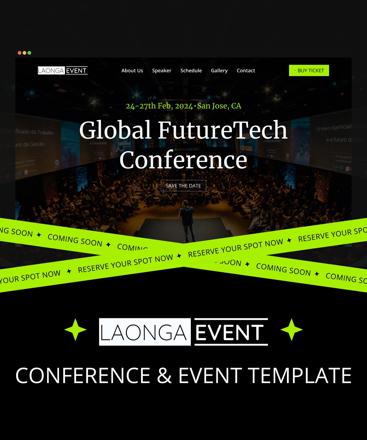 Thumbnail 1 for Laonga Event, a Framer Marketplace template by AzebThemes.