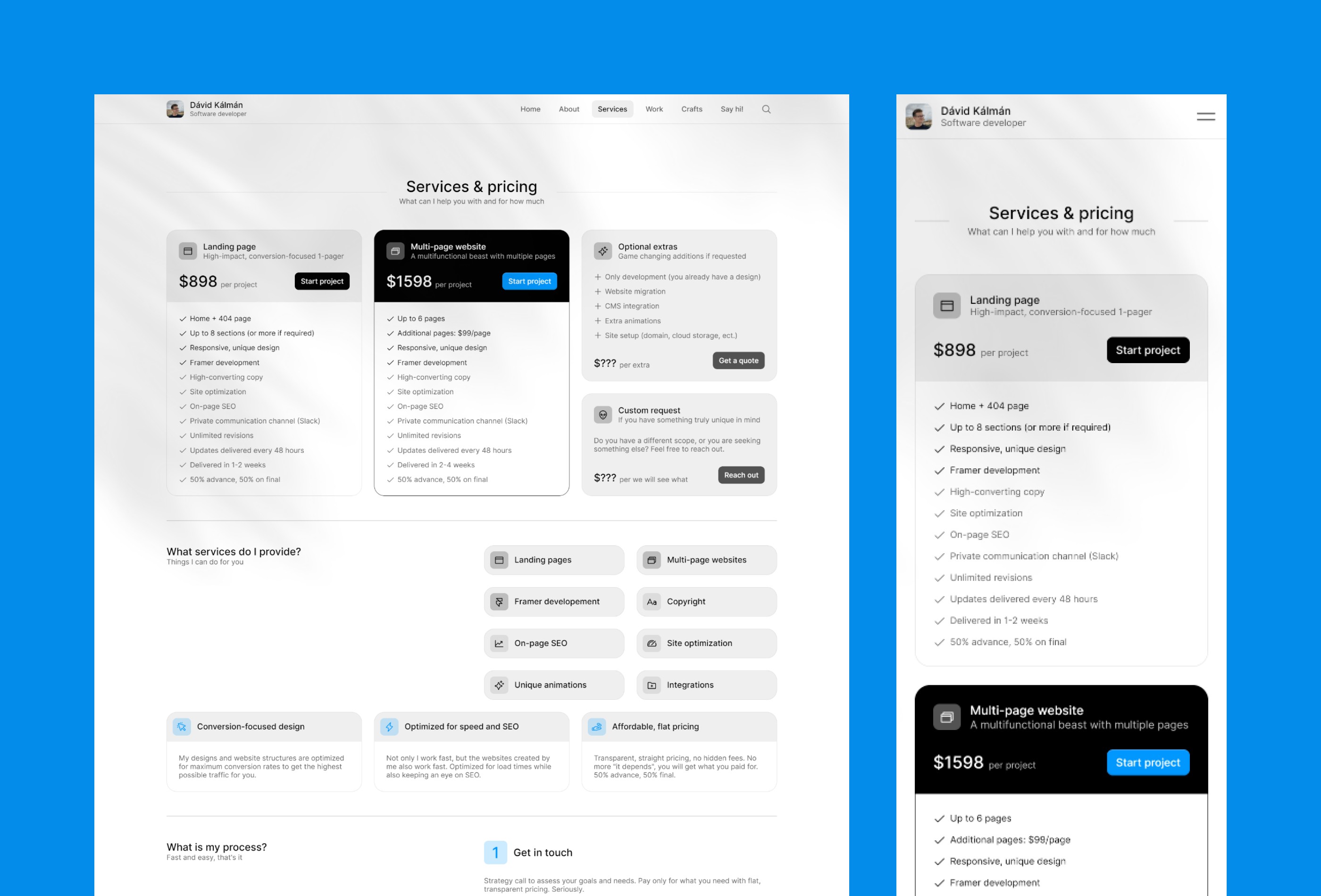 Screenshot 4 for MacVision, a Framer Marketplace template by Dávid Kálmán.