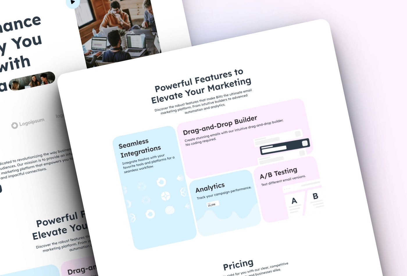 Screenshot 3 for Nashra, a Framer Marketplace template by Mejed Alkoutaini.