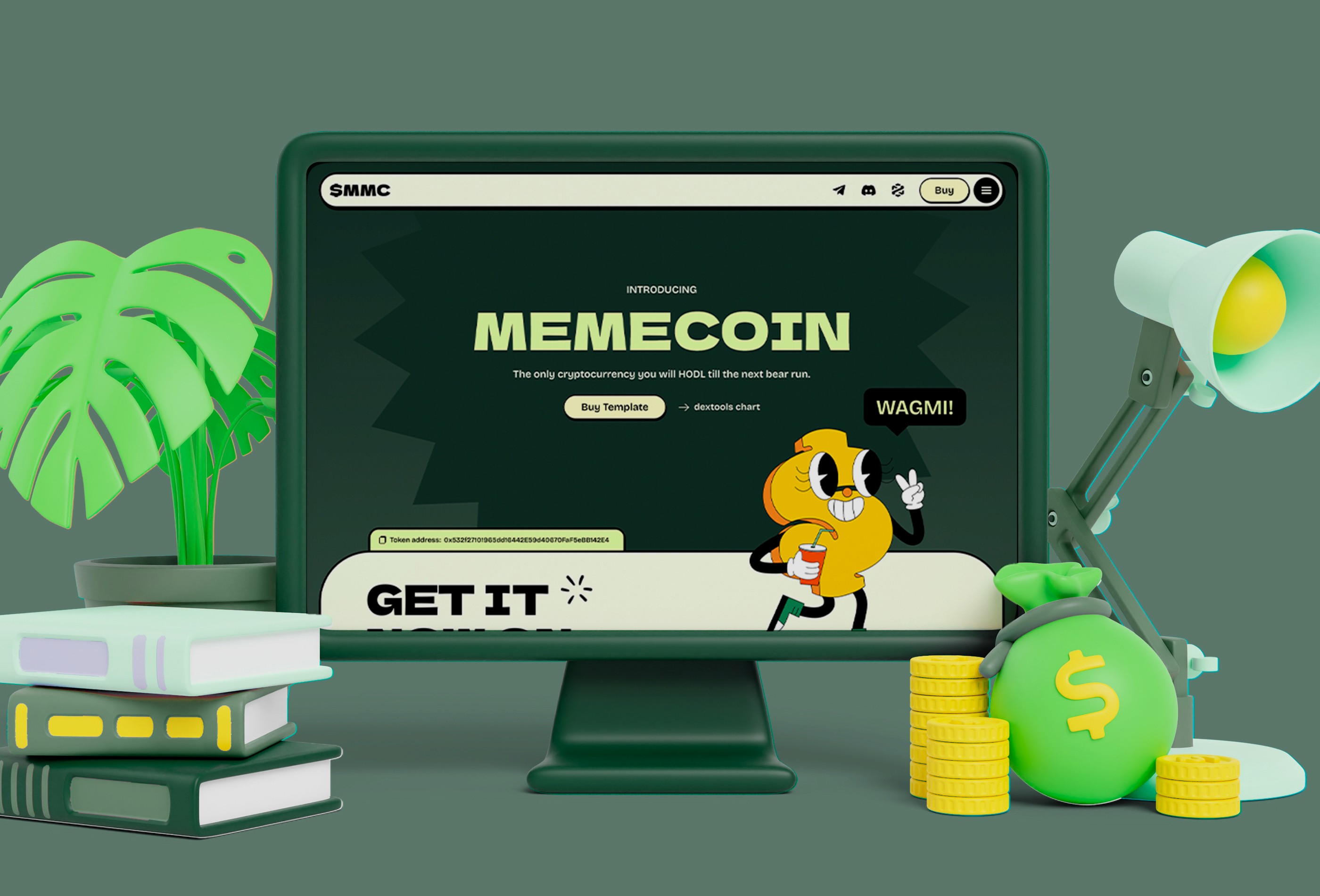 Screenshot 2 for Memecoin, a Framer Marketplace template by Martin Hoffelder.
