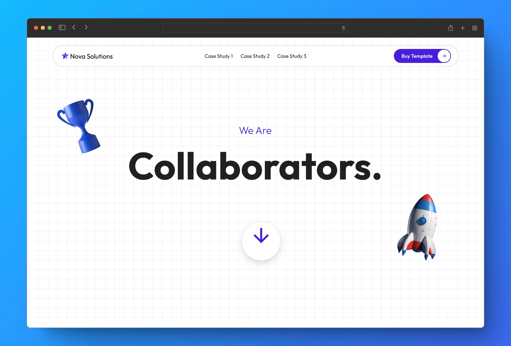 Screenshot 2 for NovaSolutions, a Framer Marketplace template by Shubham Biswas.