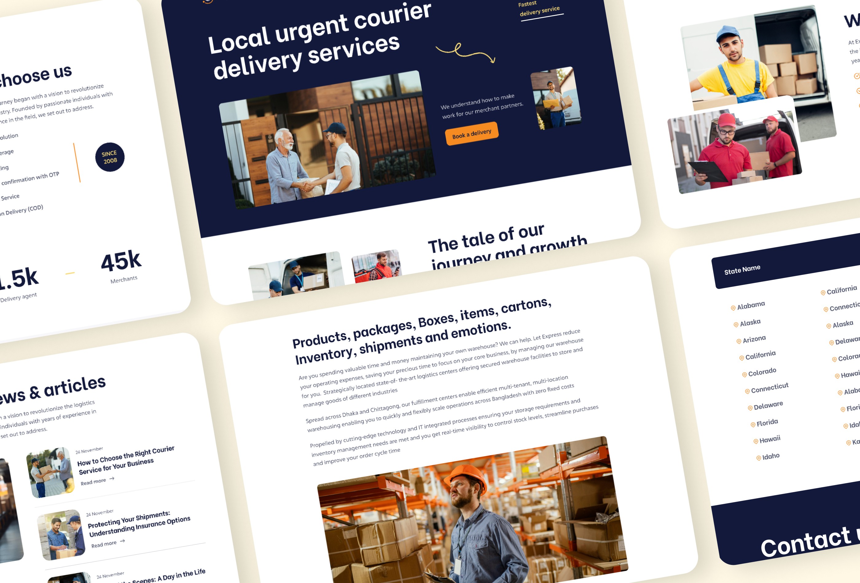 Screenshot 4 for Express, a Framer Marketplace template by Framership.