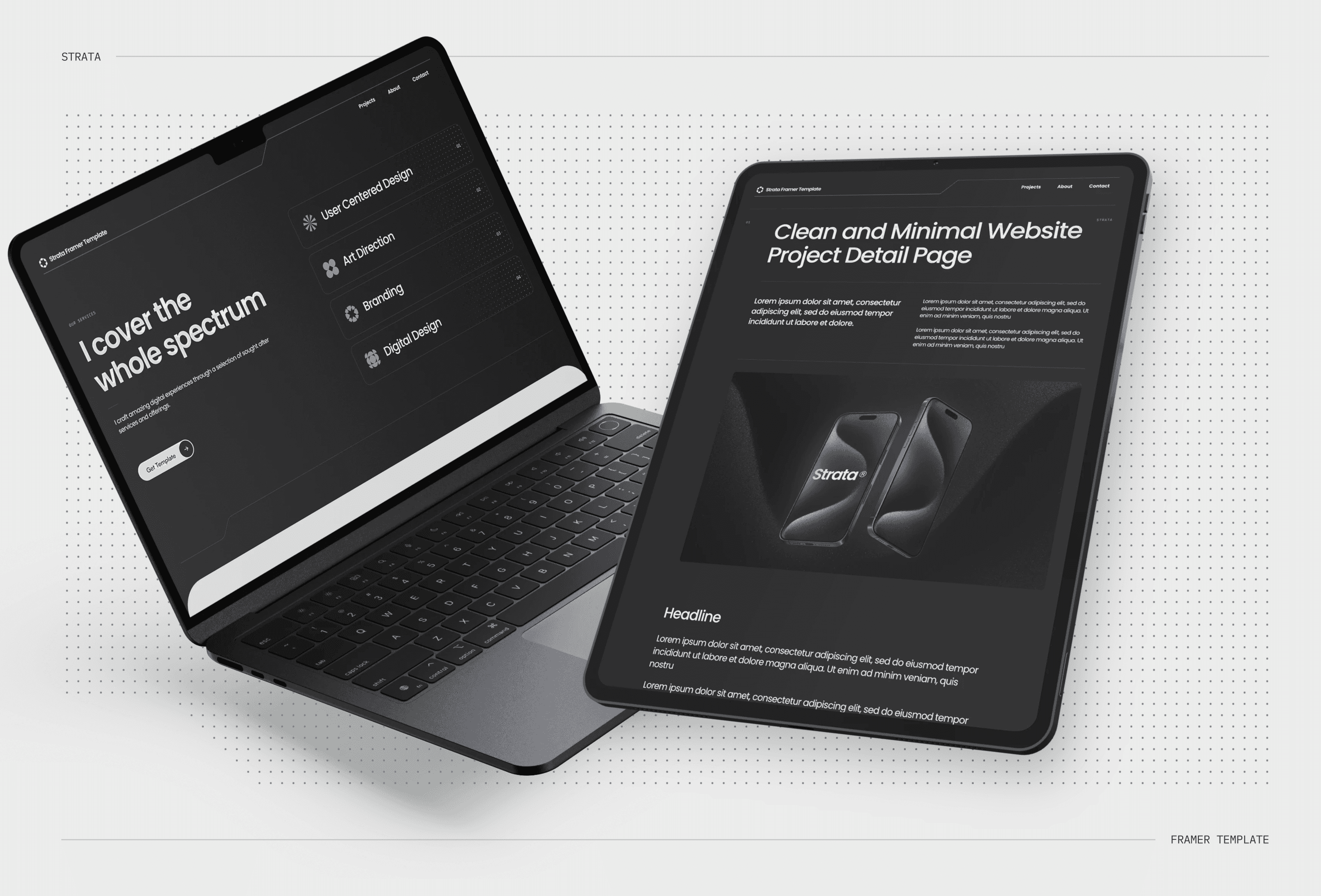 Screenshot 4 for Strata, a Framer Marketplace template by Jack Elder.