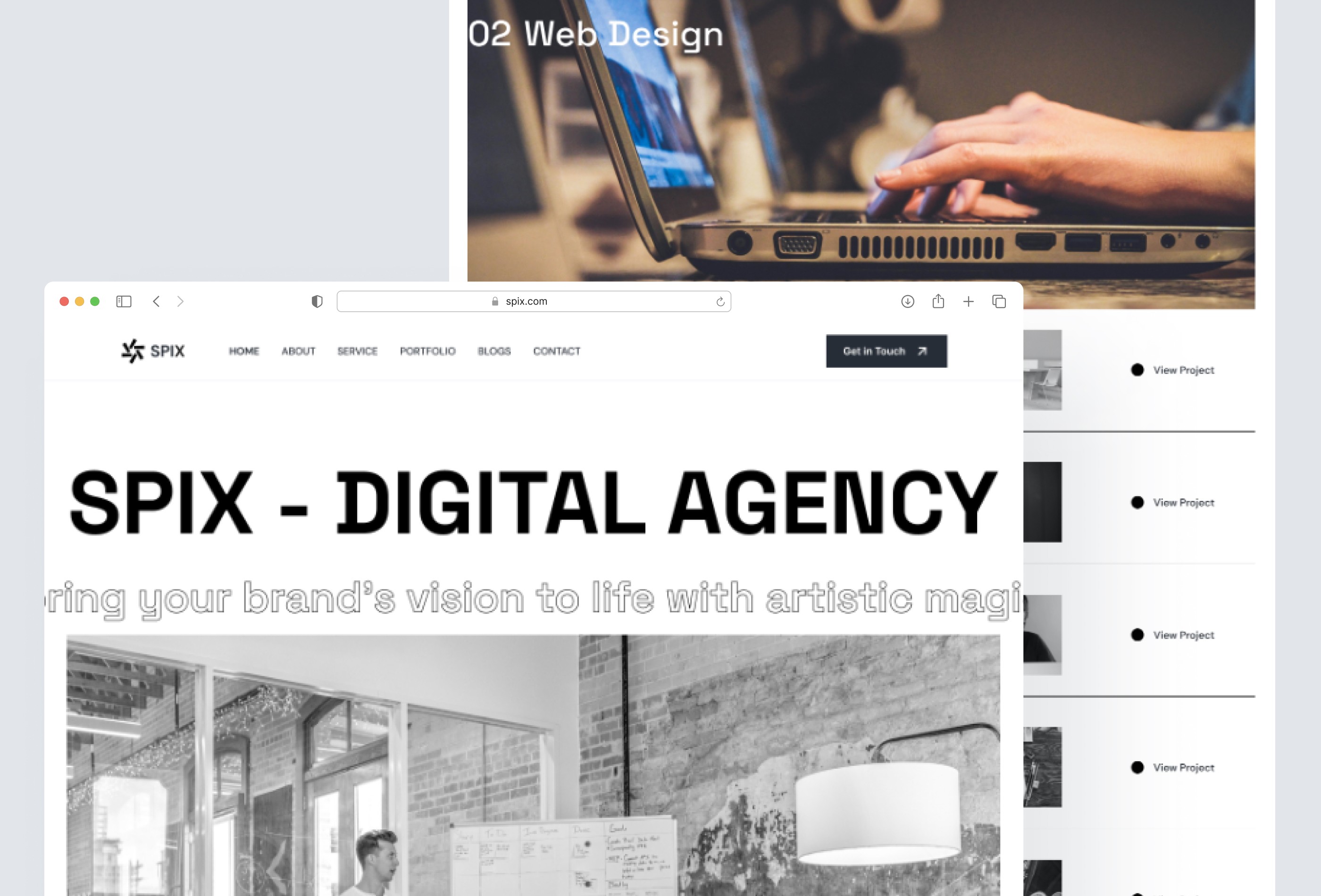 Screenshot 2 for Spix, a Framer Marketplace template by Getah.