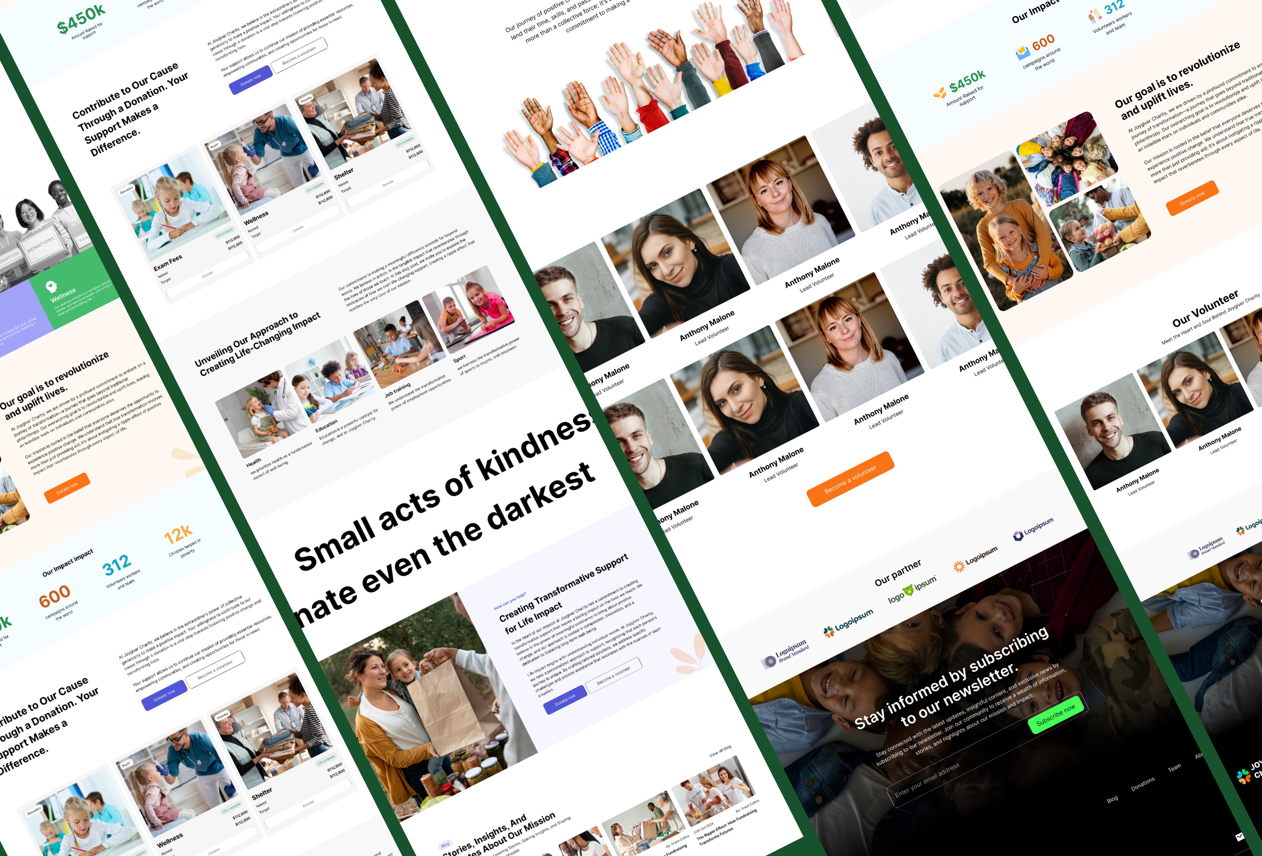 Screenshot 3 for Joygiver, a Framer Marketplace template by Olabode Felix.