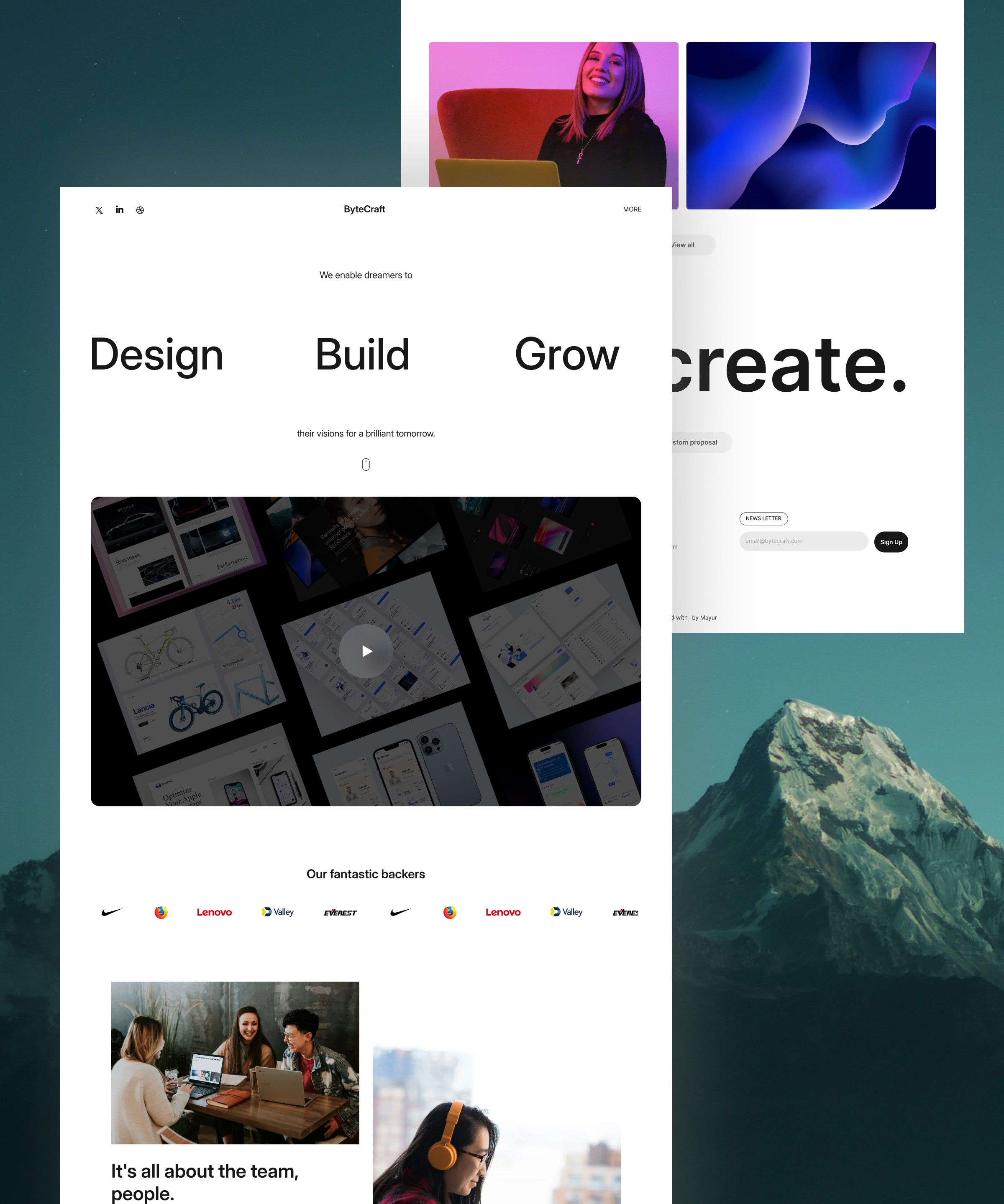 Screenshot 1 for Bytecraft, a Framer Marketplace template by Mayur M.