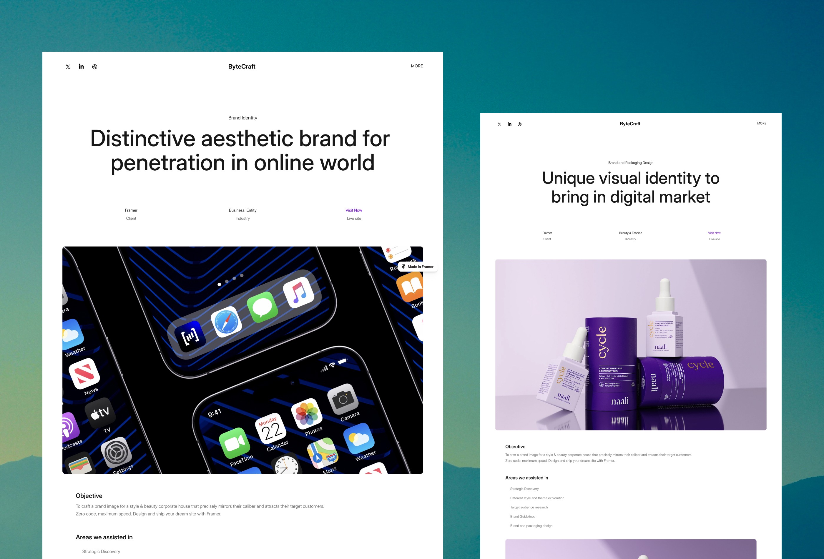 Screenshot 3 for Bytecraft, a Framer Marketplace template by Mayur M.