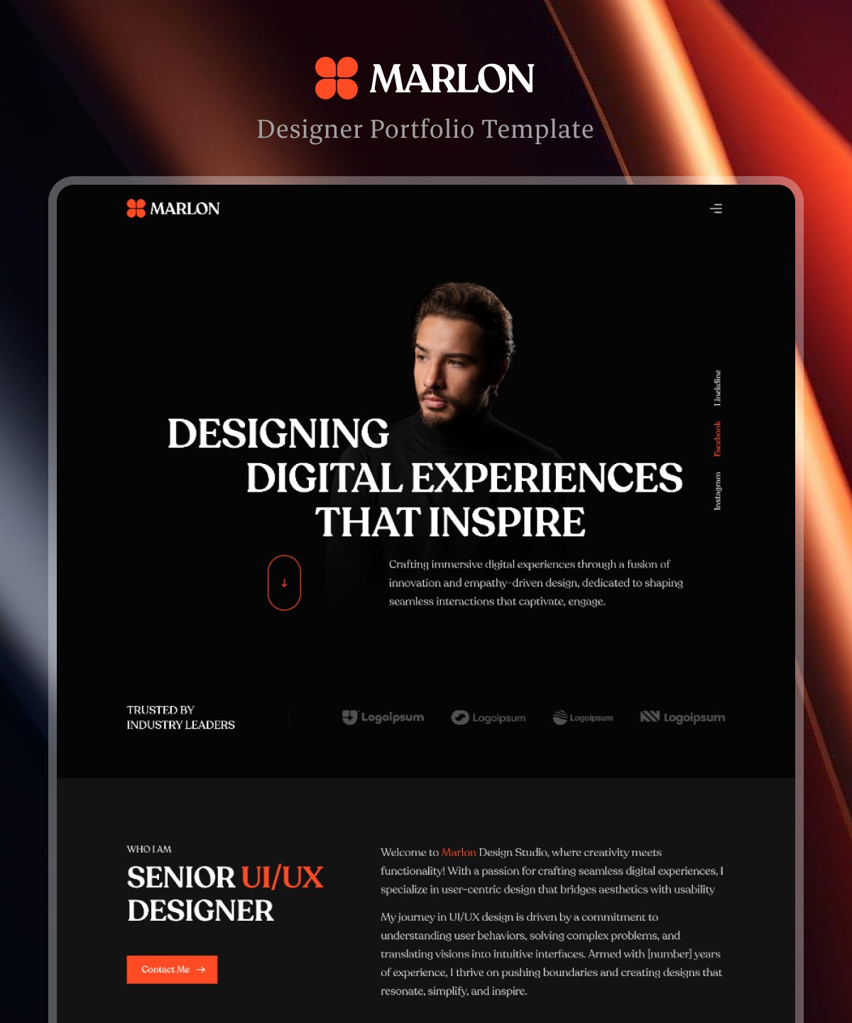 Thumbnail 1 for MarlonHarvey, a Framer Marketplace template by Sailr.