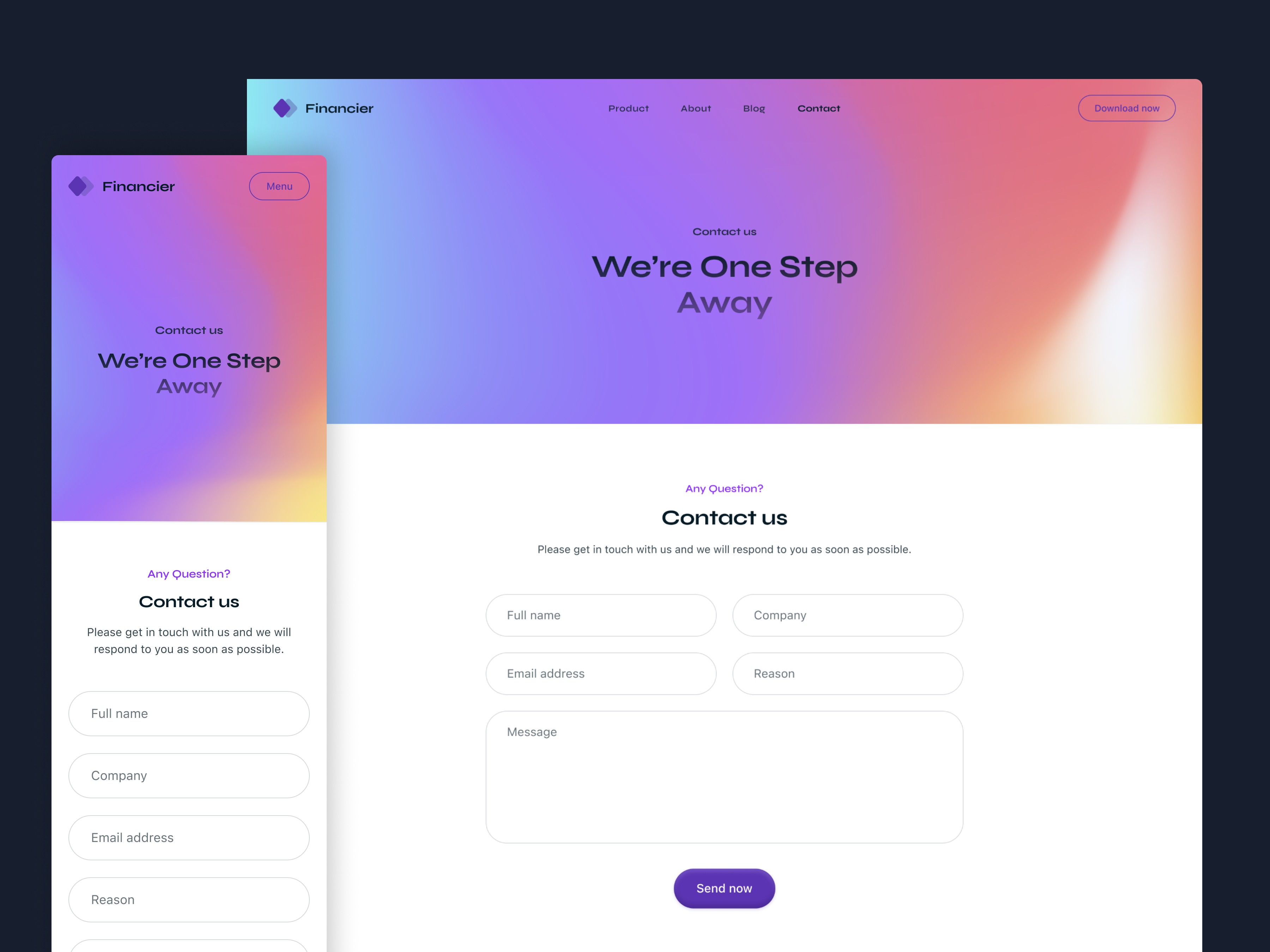 Screenshot 4 for Financier, a Framer Marketplace template by OriginFrame.