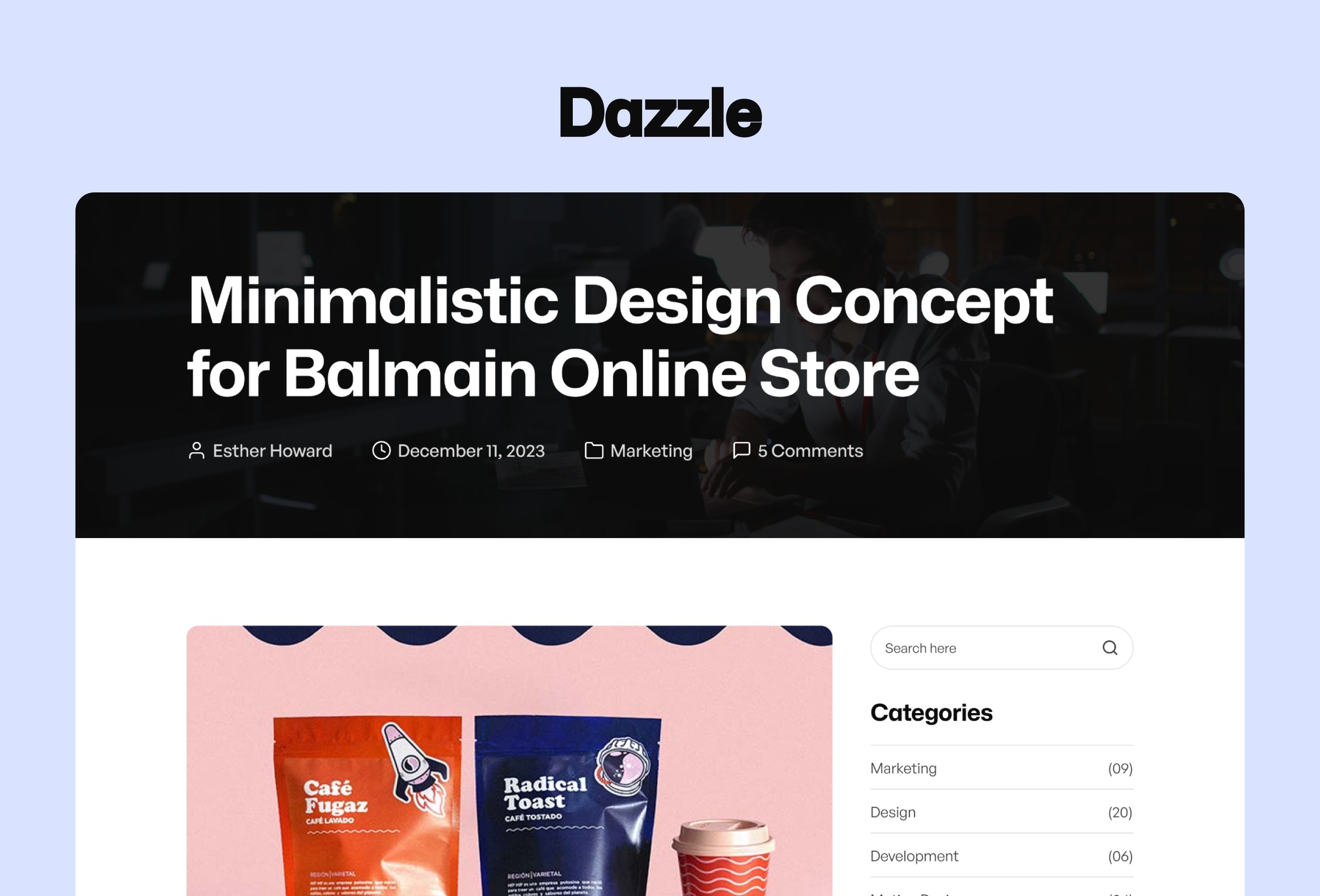 Screenshot 3 for Dazzle, a Framer Marketplace template by Framership.