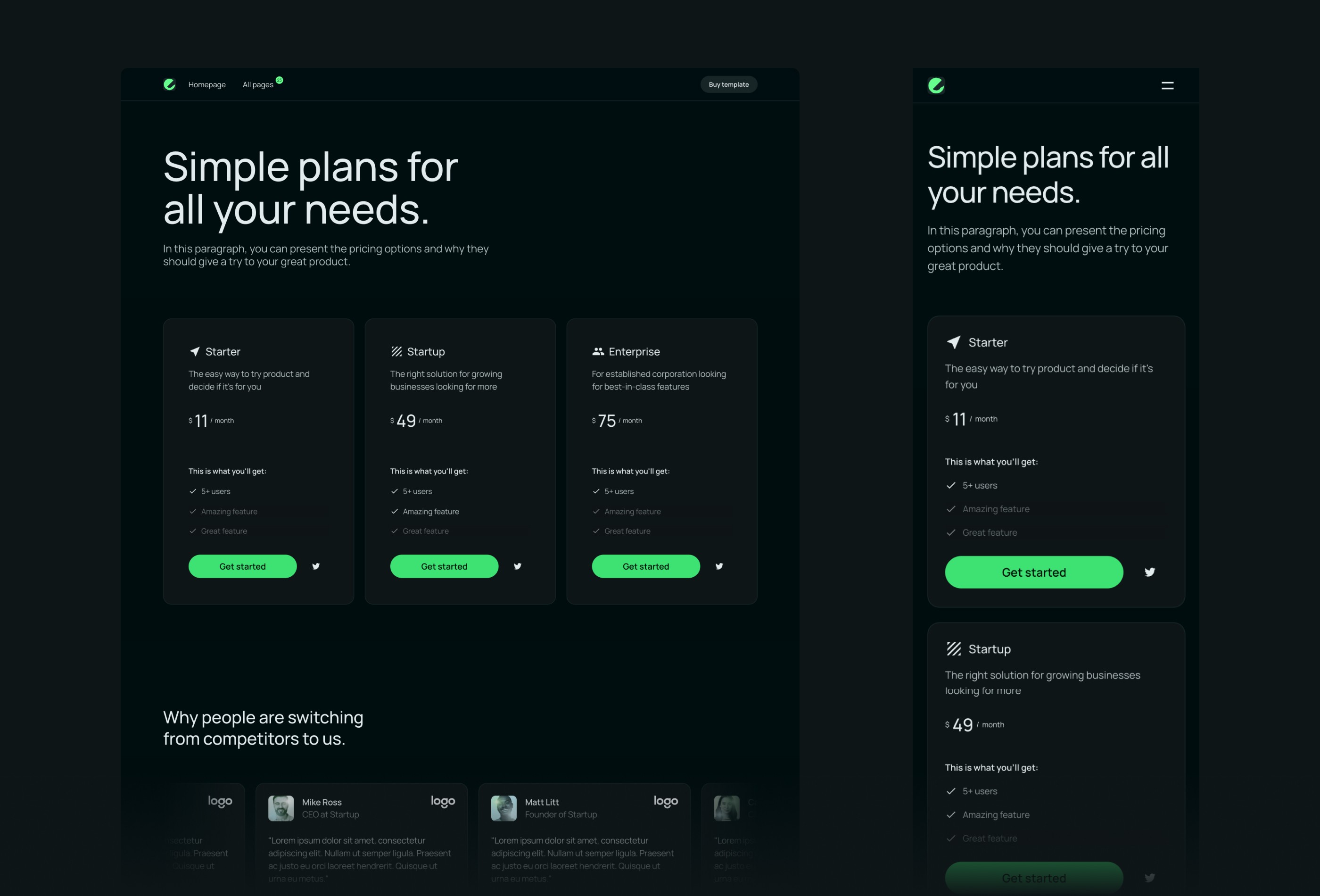 Screenshot 3 for Finite, a Framer Marketplace template by Enhanced.