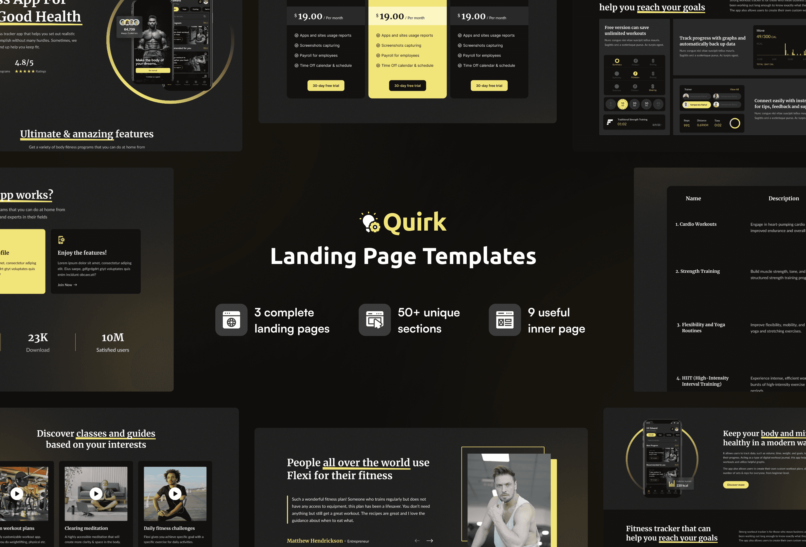 Screenshot 2 for Quirk, a Framer Marketplace template by Sailr.