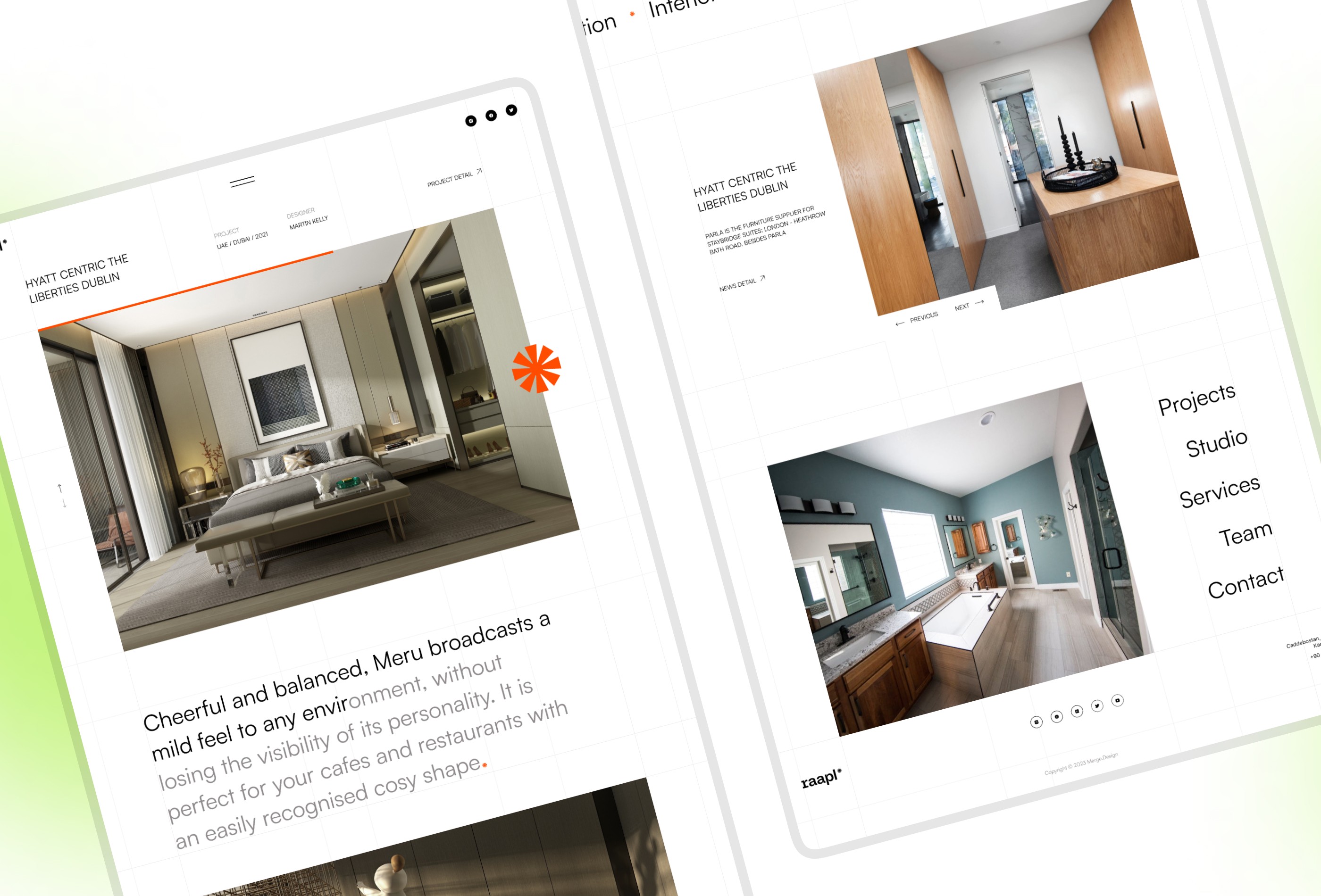 Screenshot 3 for Raapl, a Framer Marketplace template by Merge Design.