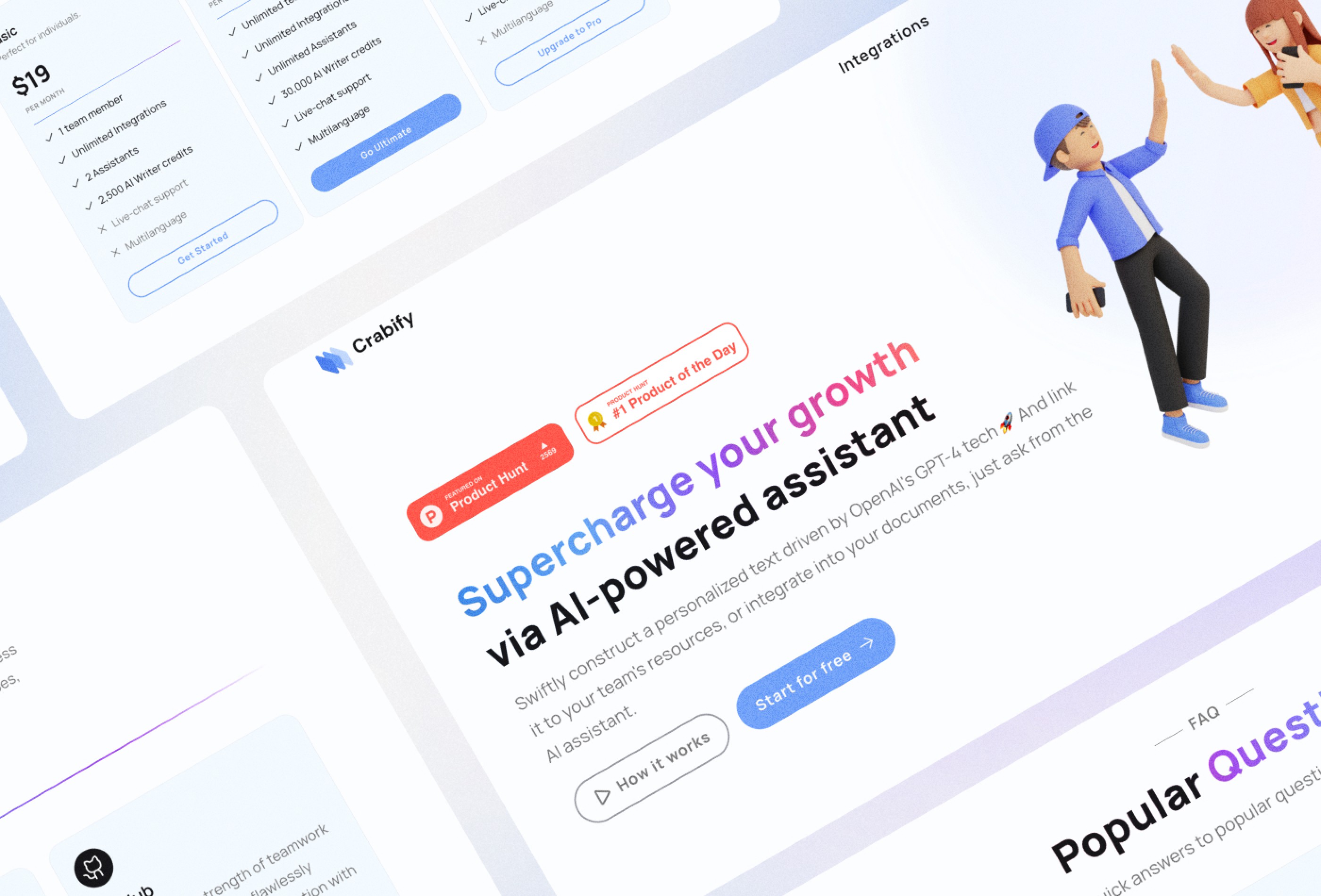 Screenshot 3 for Crabify, a Framer Marketplace template by kotAndy.