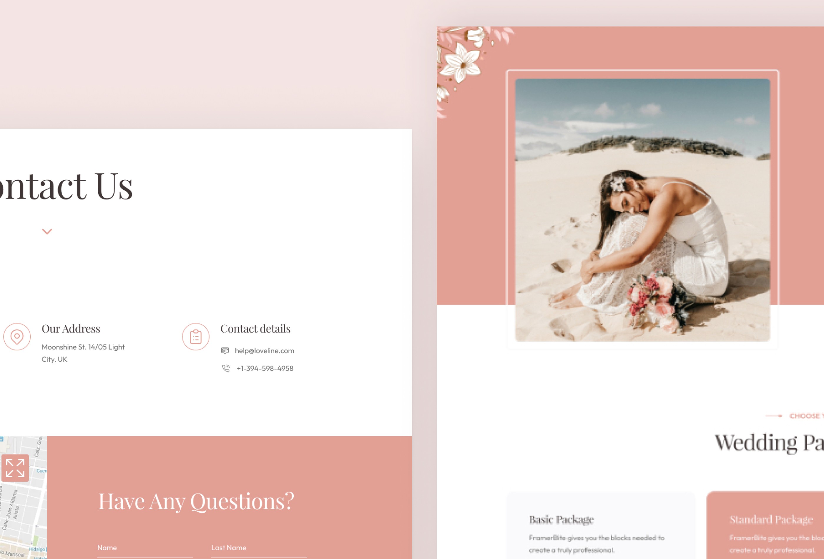 Screenshot 4 for Loveline, a Framer Marketplace template by Framerbite.