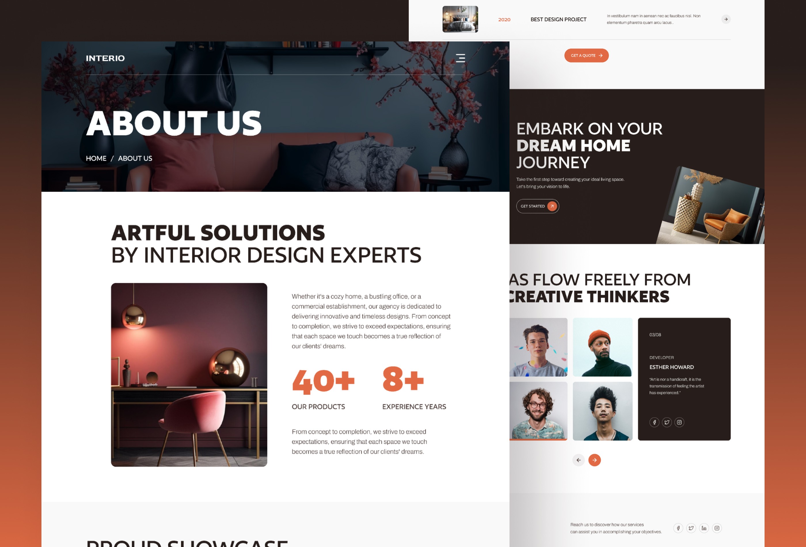 Screenshot 3 for Intoriee, a Framer Marketplace template by Sailr.