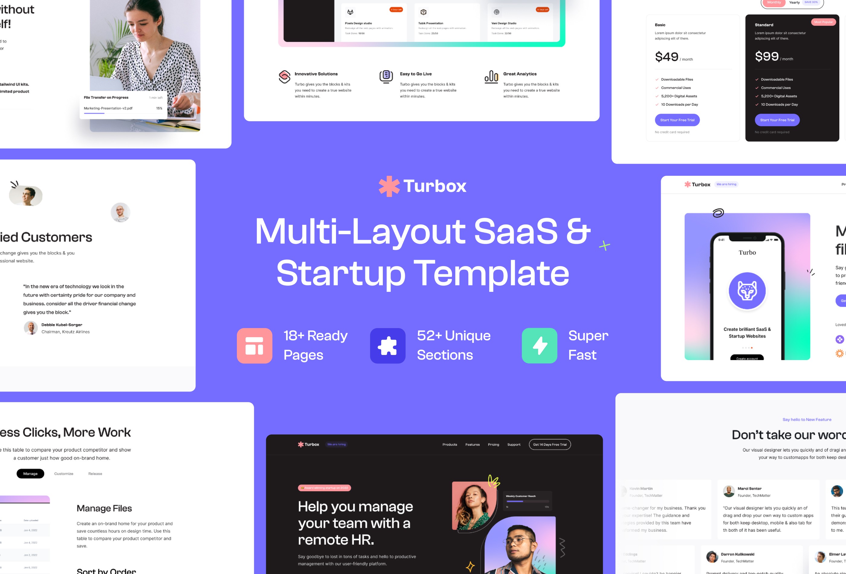 Screenshot 1 for Turbox, a Framer Marketplace template by Framerbite.