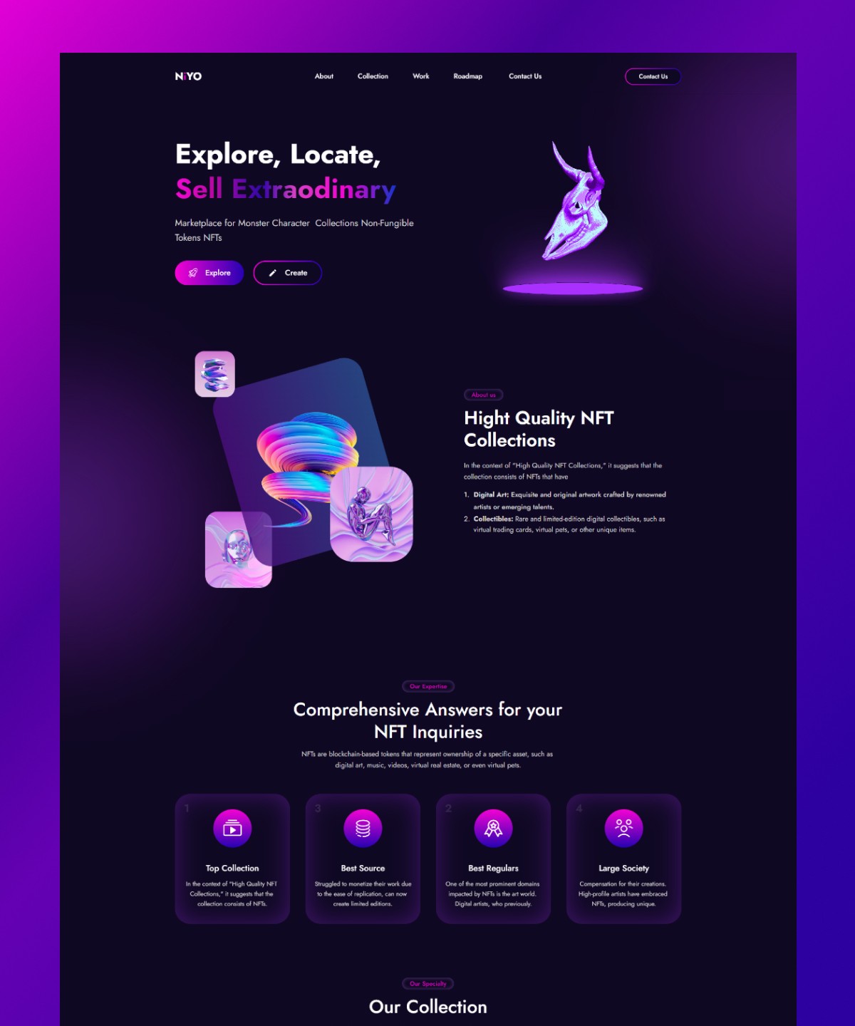 Screenshot 2 for Niyo, a Framer Marketplace template by UiHug.