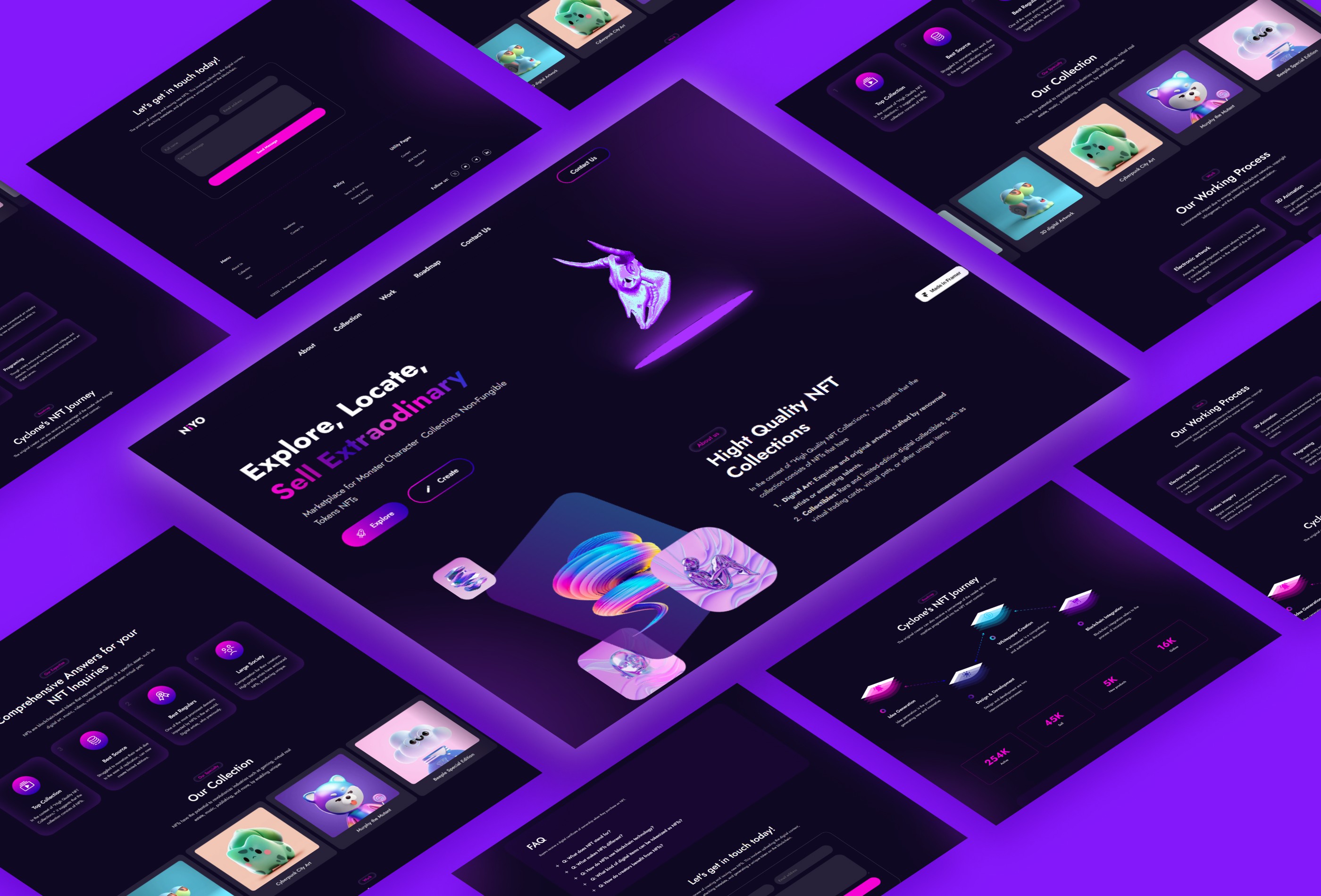 Screenshot 1 for Niyo, a Framer Marketplace template by UiHug.
