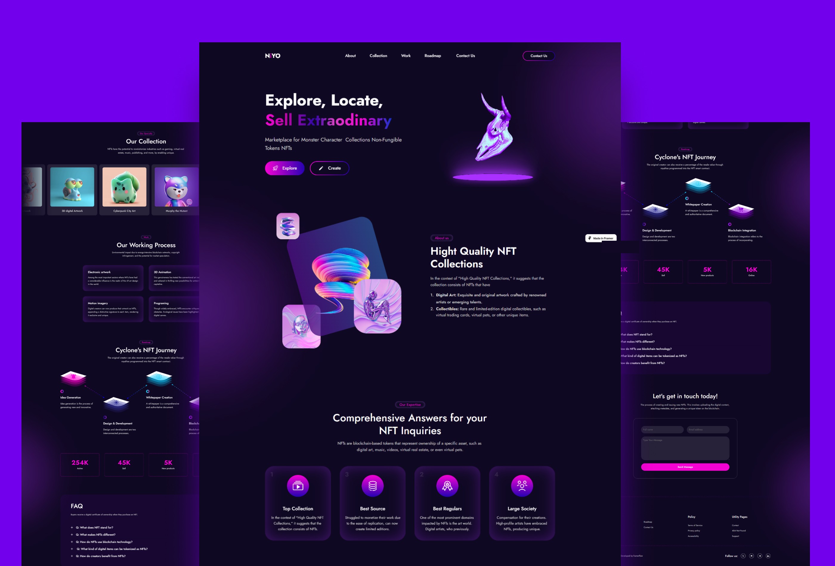 Screenshot 3 for Niyo, a Framer Marketplace template by UiHug.