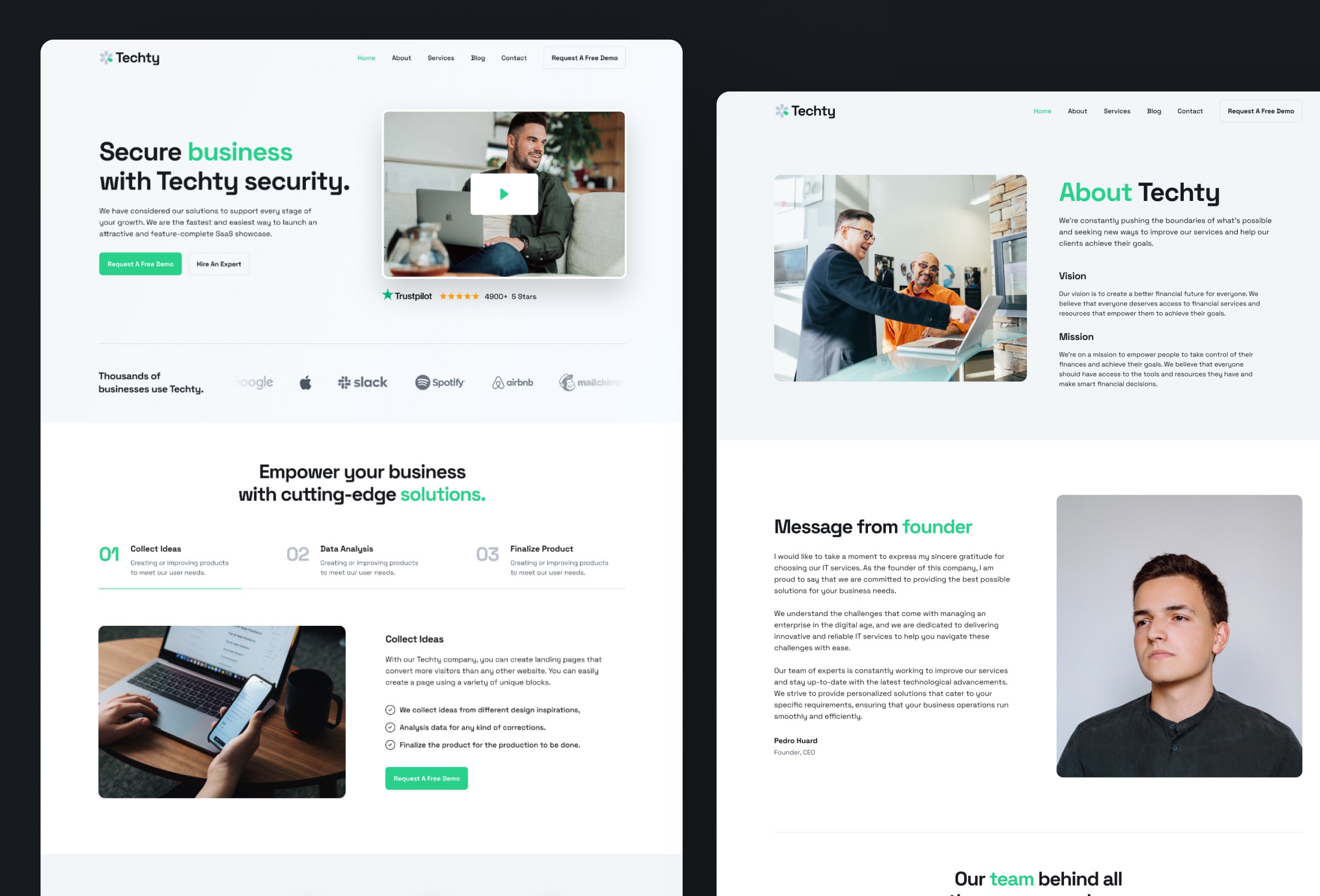Screenshot 3 for Techty, a Framer Marketplace template by Framerbite.