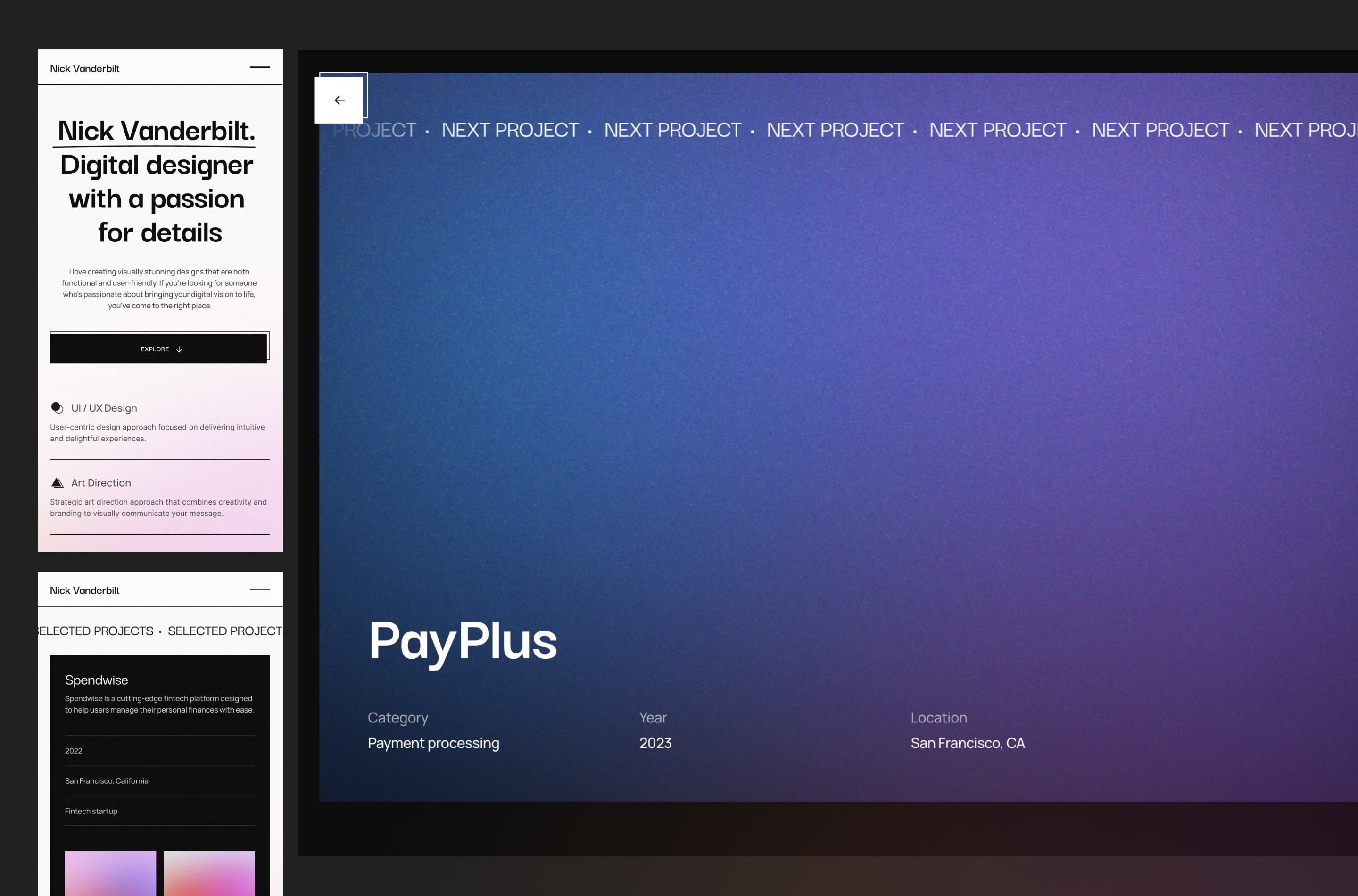 Screenshot 4 for Vanderbilt, a Framer Marketplace template by Vlad Sokur.