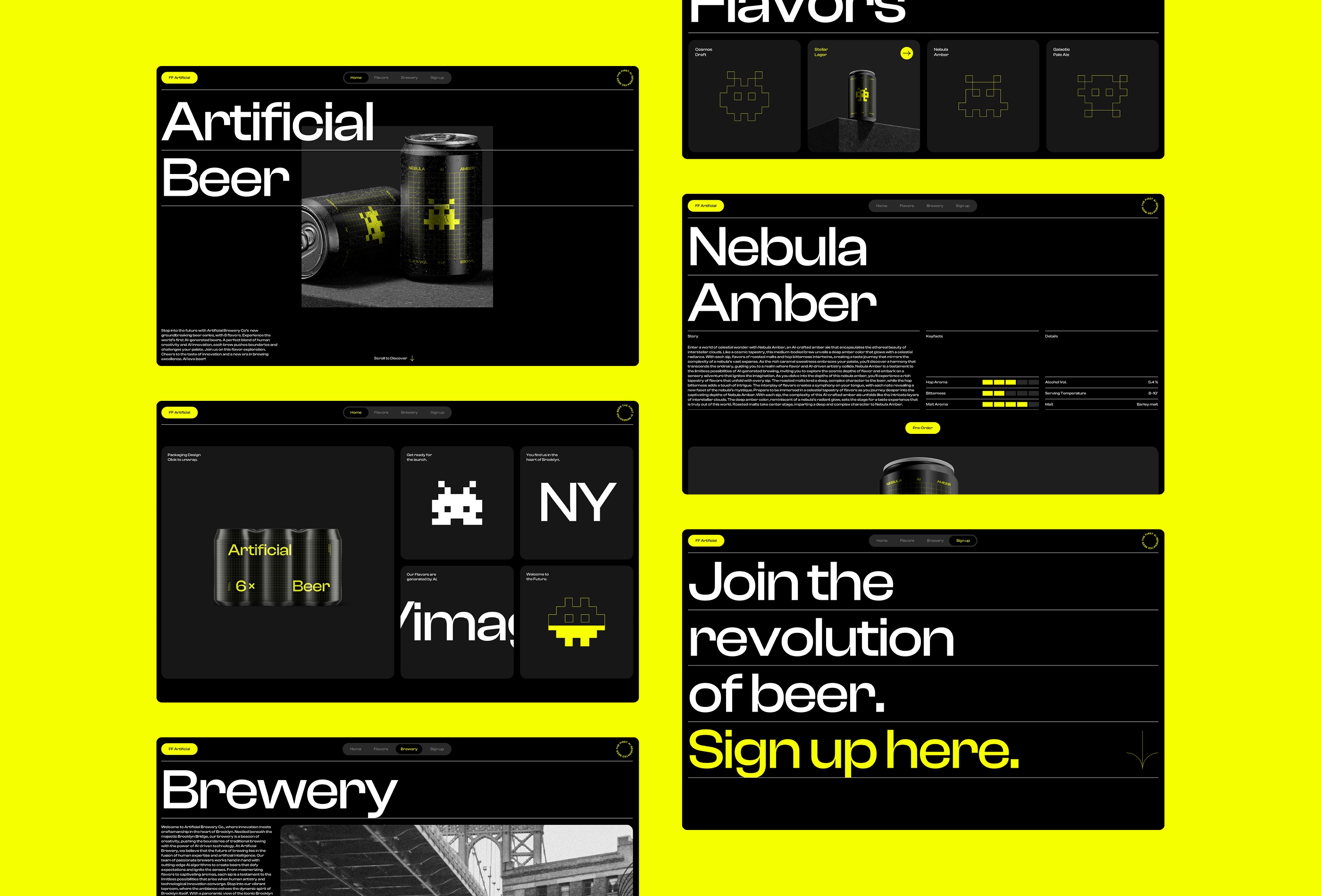 Screenshot 1 for FFArtificial, a Framer Marketplace template by Favorit × Frame.