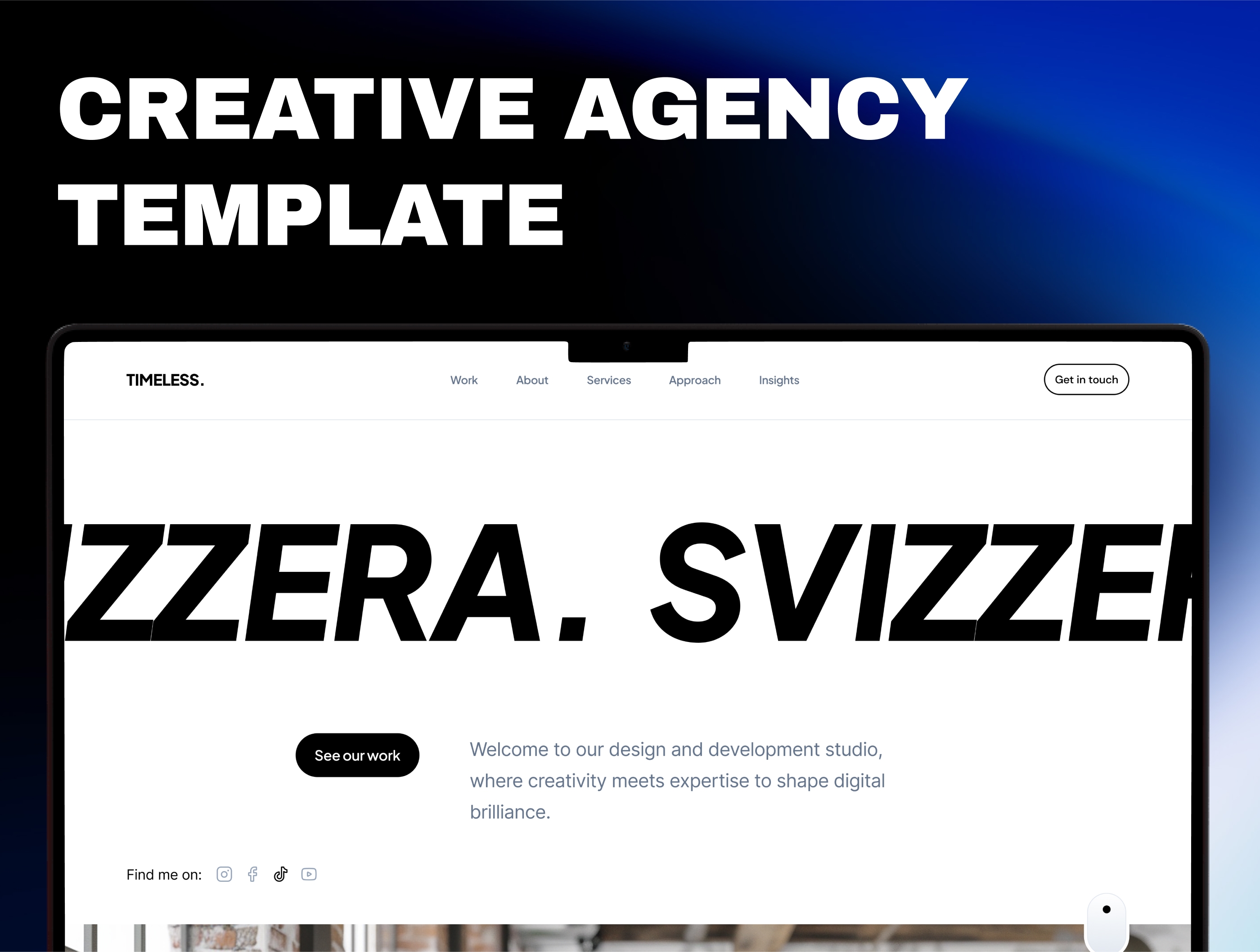 Screenshot 2 for Svizzera, a Framer Marketplace template by Akbarali.