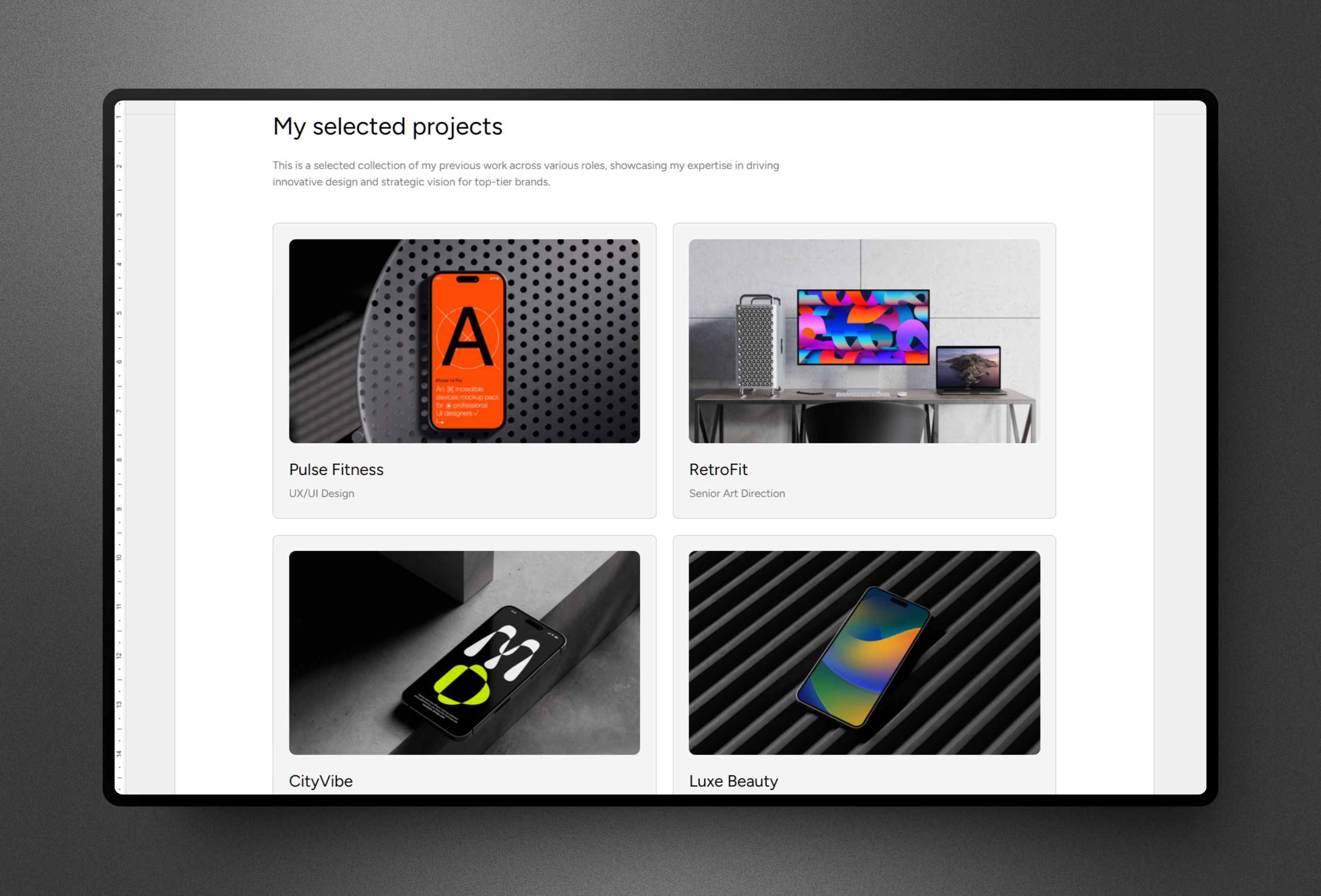 Screenshot 3 for MS WordFolio, a Framer Marketplace template by Krzysztof Hejna.