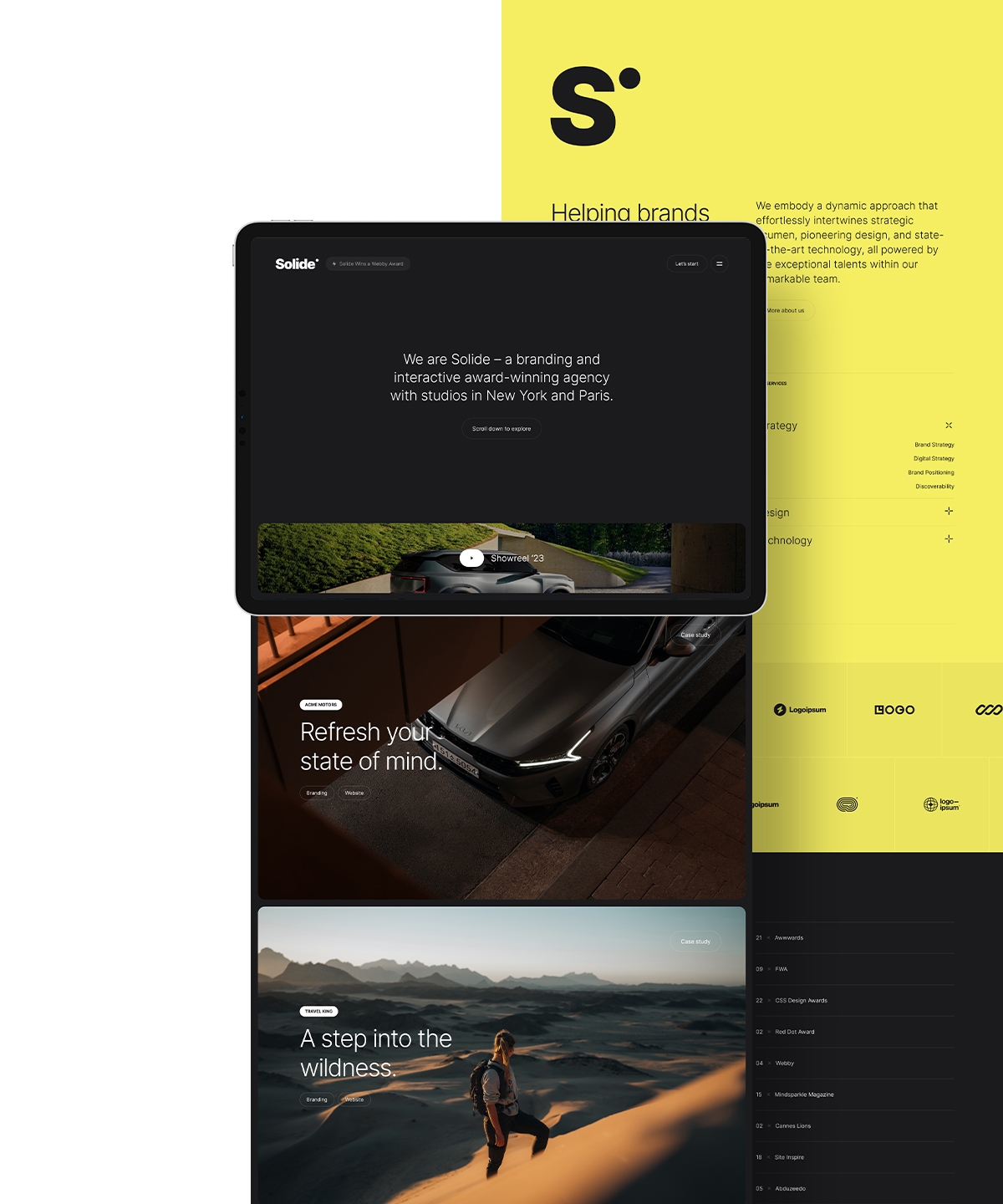 Screenshot 2 for Solide, a Framer Marketplace template by Art4web.