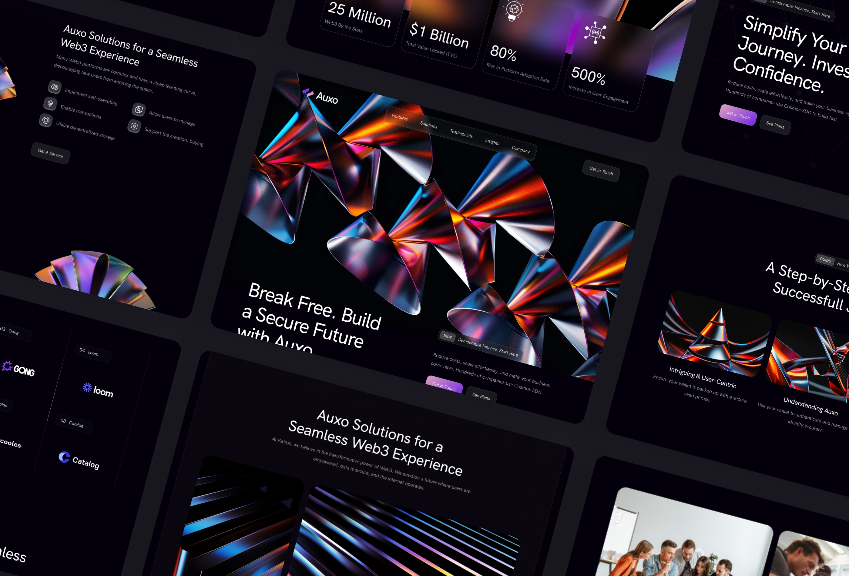 Screenshot 2 for Auxo, a Framer Marketplace template by Framerbite.