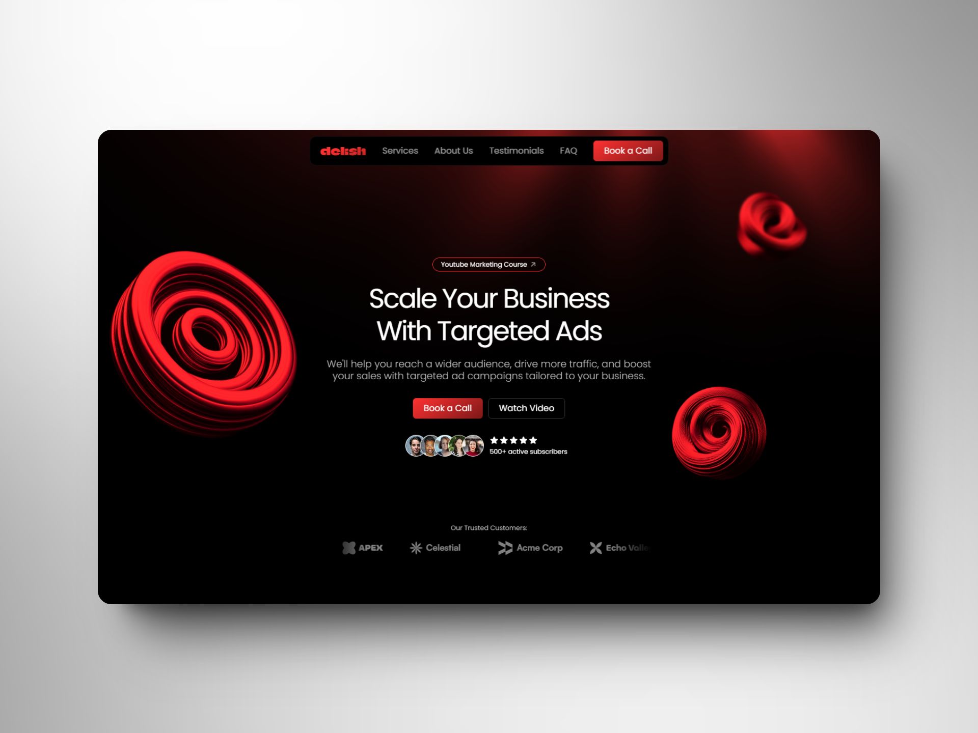 Screenshot 4 for Delish, a Framer Marketplace template by Delani.pro.
