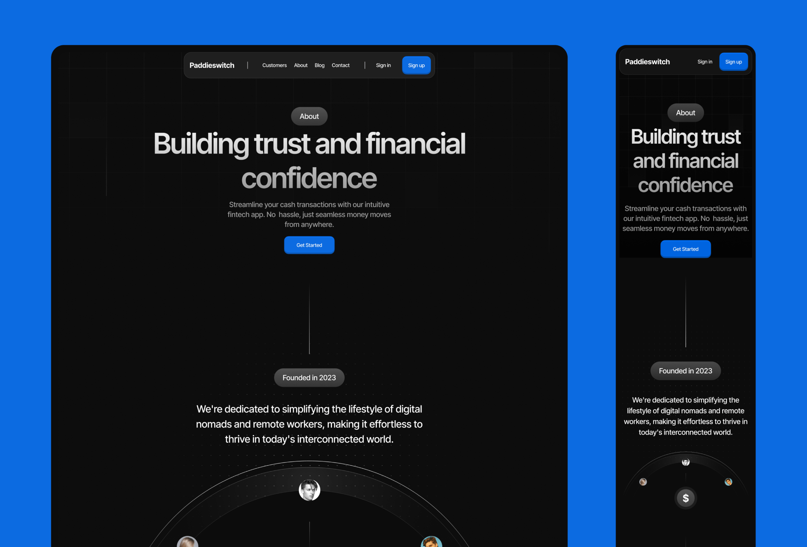 Screenshot 2 for Reimagine, a Framer Marketplace template by Ozenua Oluwatobi.