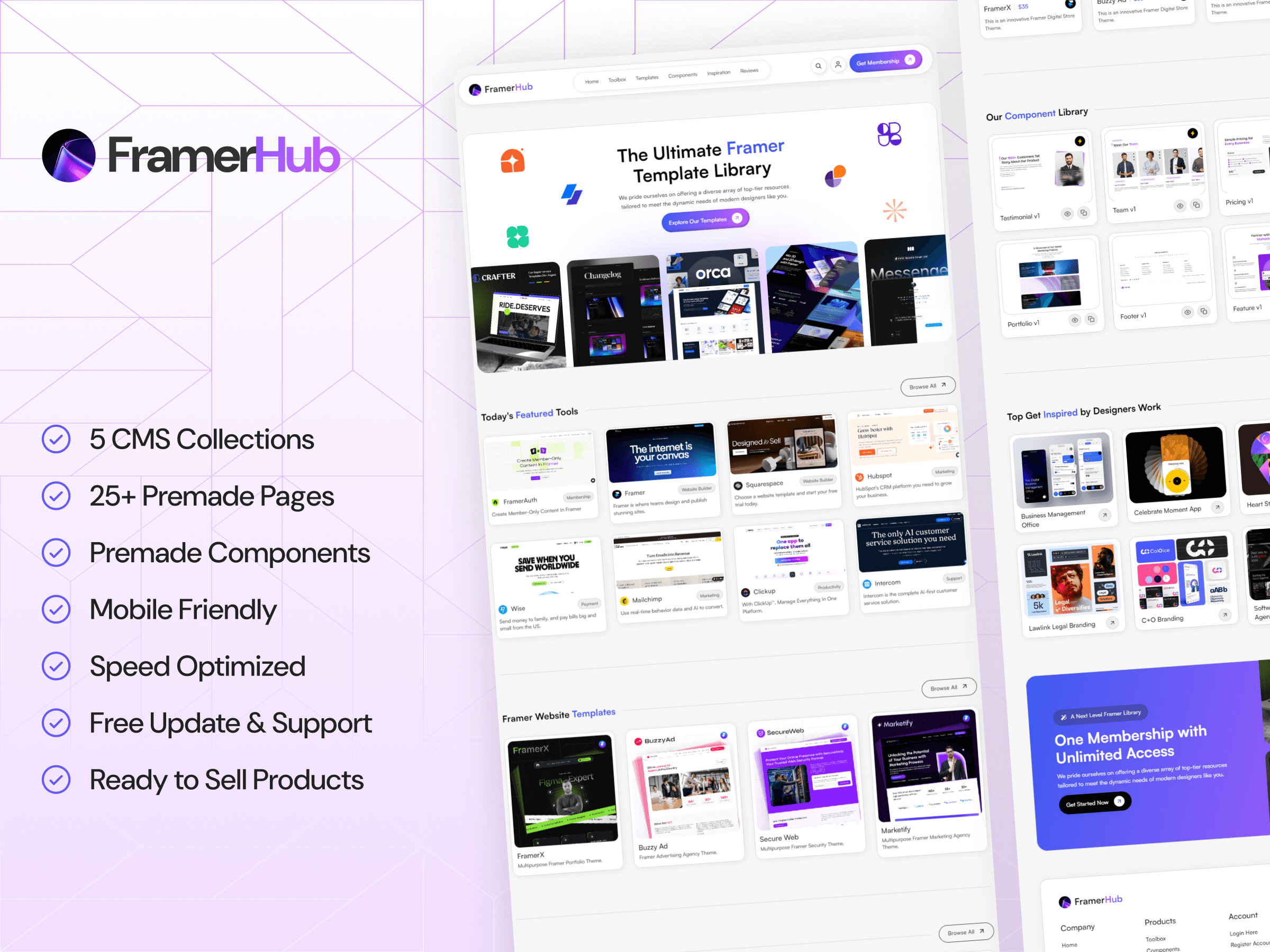 Screenshot 2 for FramerHub, a Framer Marketplace template by Muhammad Talha.