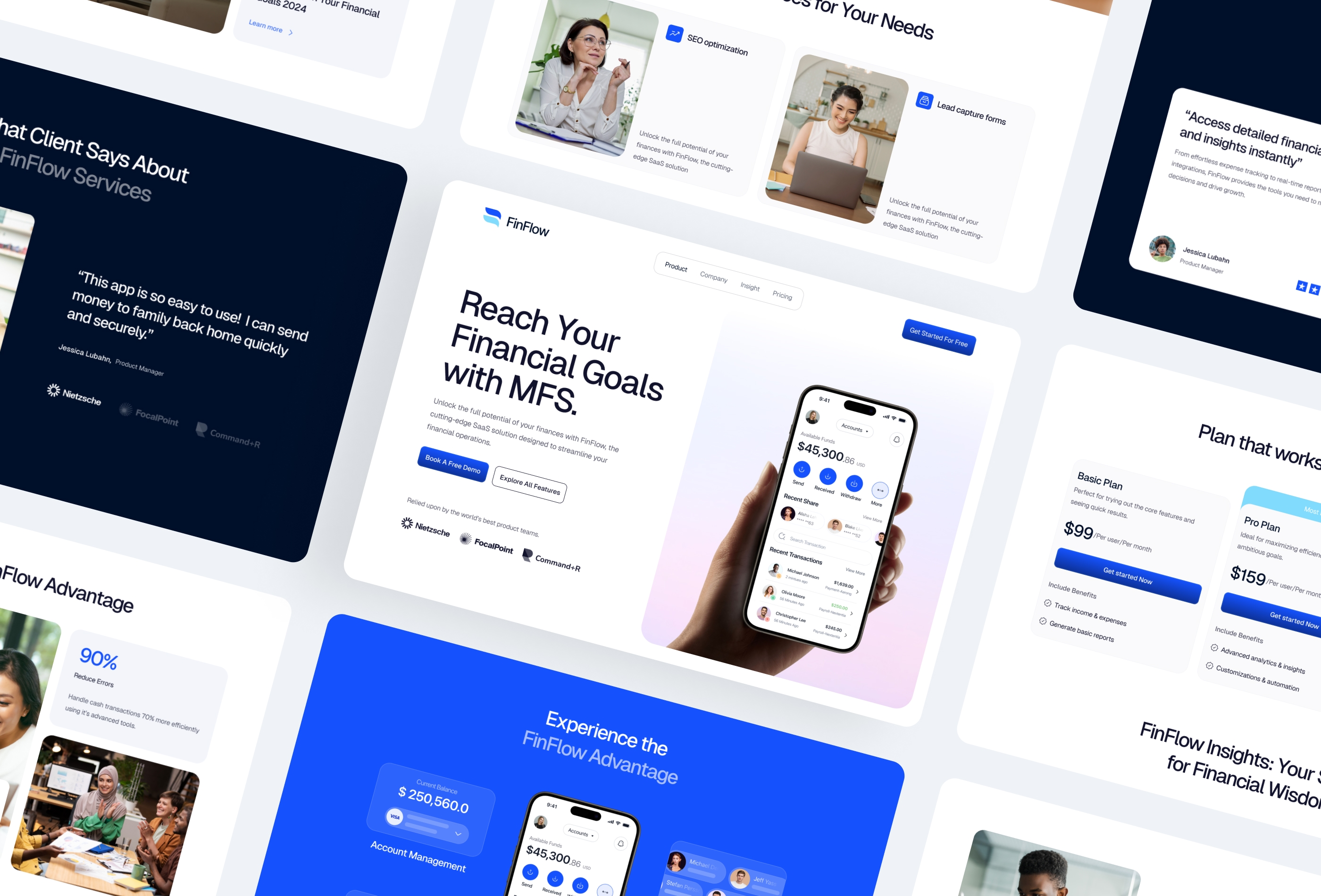 Screenshot 1 for Finflow, a Framer Marketplace template by Framerbite.
