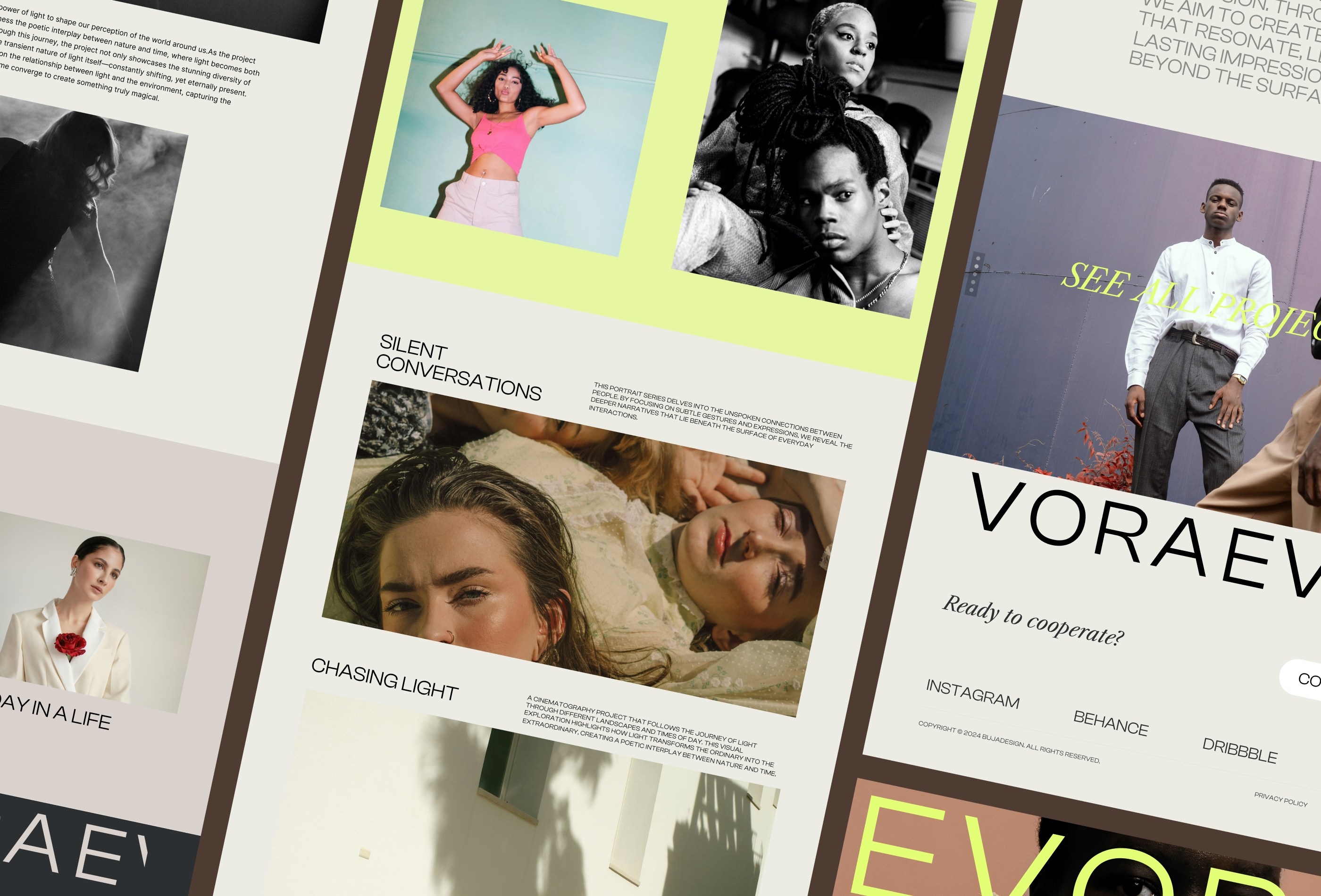 Screenshot 3 for EVORA , a Framer Marketplace template by bujadesign.